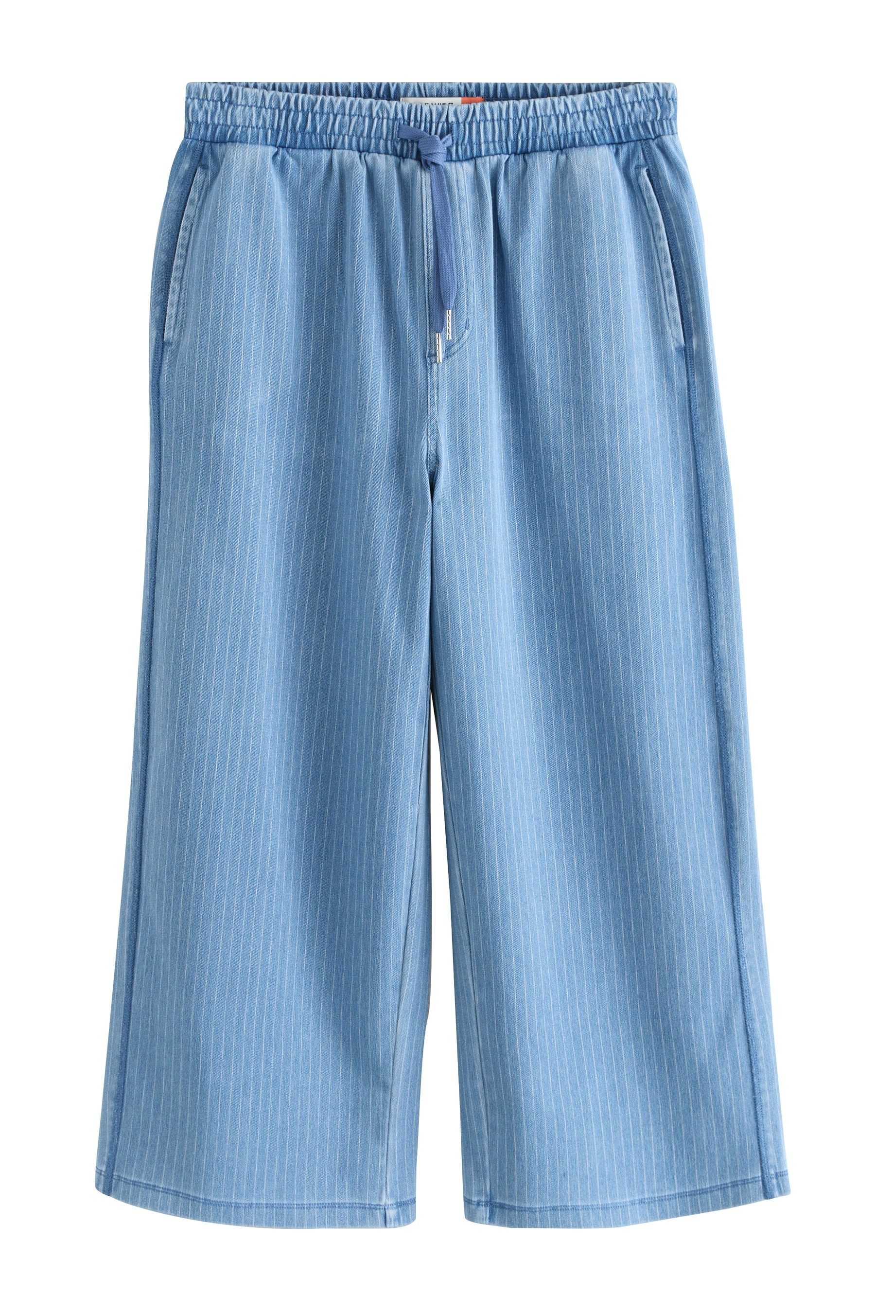 Caprijeans Verkürzte Jeans-Joggers, weites Bein, Kurzgröße