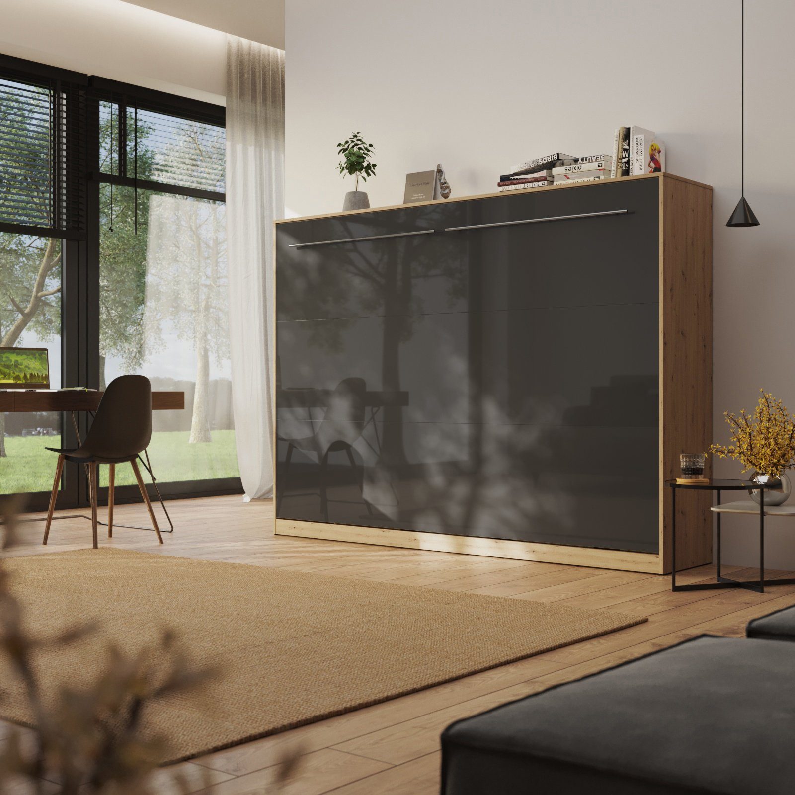 SMARTBett Schrankbett Standard 140x200 cm, Wildeiche günstig online kaufen
