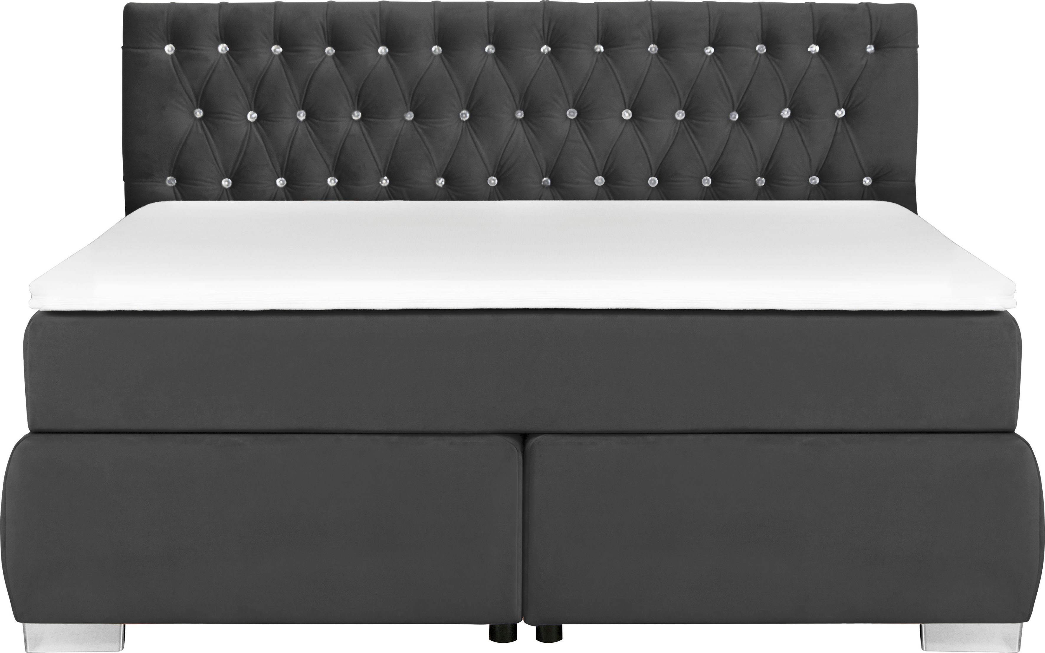 Leonique Boxspringbett Rumba, Taschenfederkern-Matratze in Härtegrad günstig online kaufen