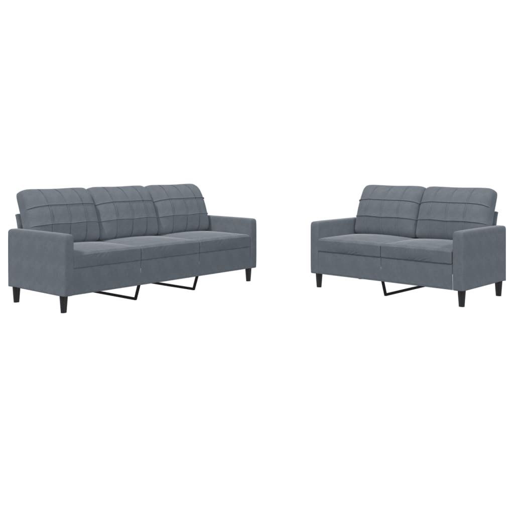 vidaXL Sofa 2-tlg. Sofagarnitur mit Kissen günstig online kaufen