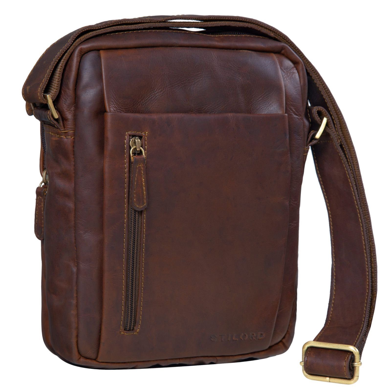 STILORD Schultertasche "Irving" Vintage Leder Tasche Klein