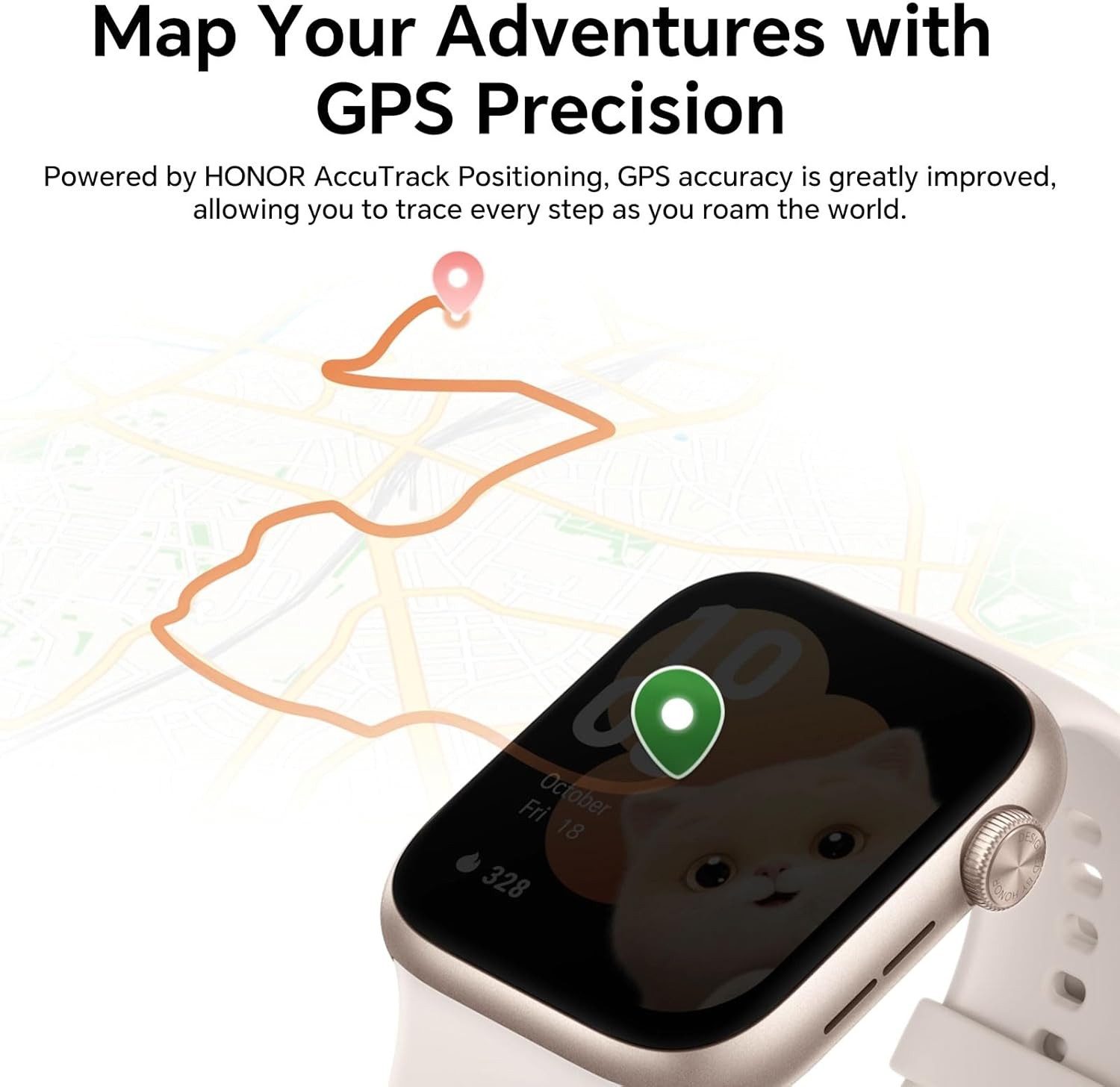 Honor Watch 5 Smartwatch (4,7 cm, android ios), Elegante Smartwatch mit 1.85 Zoll AMOLED Display und langer Laufzeit