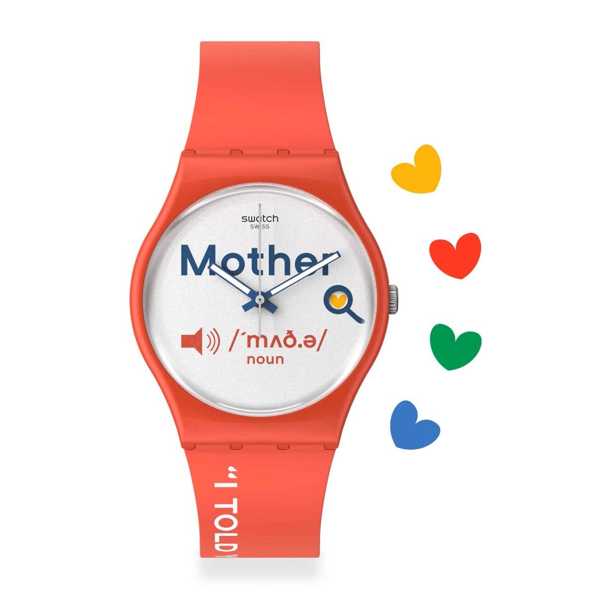 Swatch Quarzuhr Swatch GZ713 Armband-Uhr Damen All About Mom Analog Quarz Silikon-Band