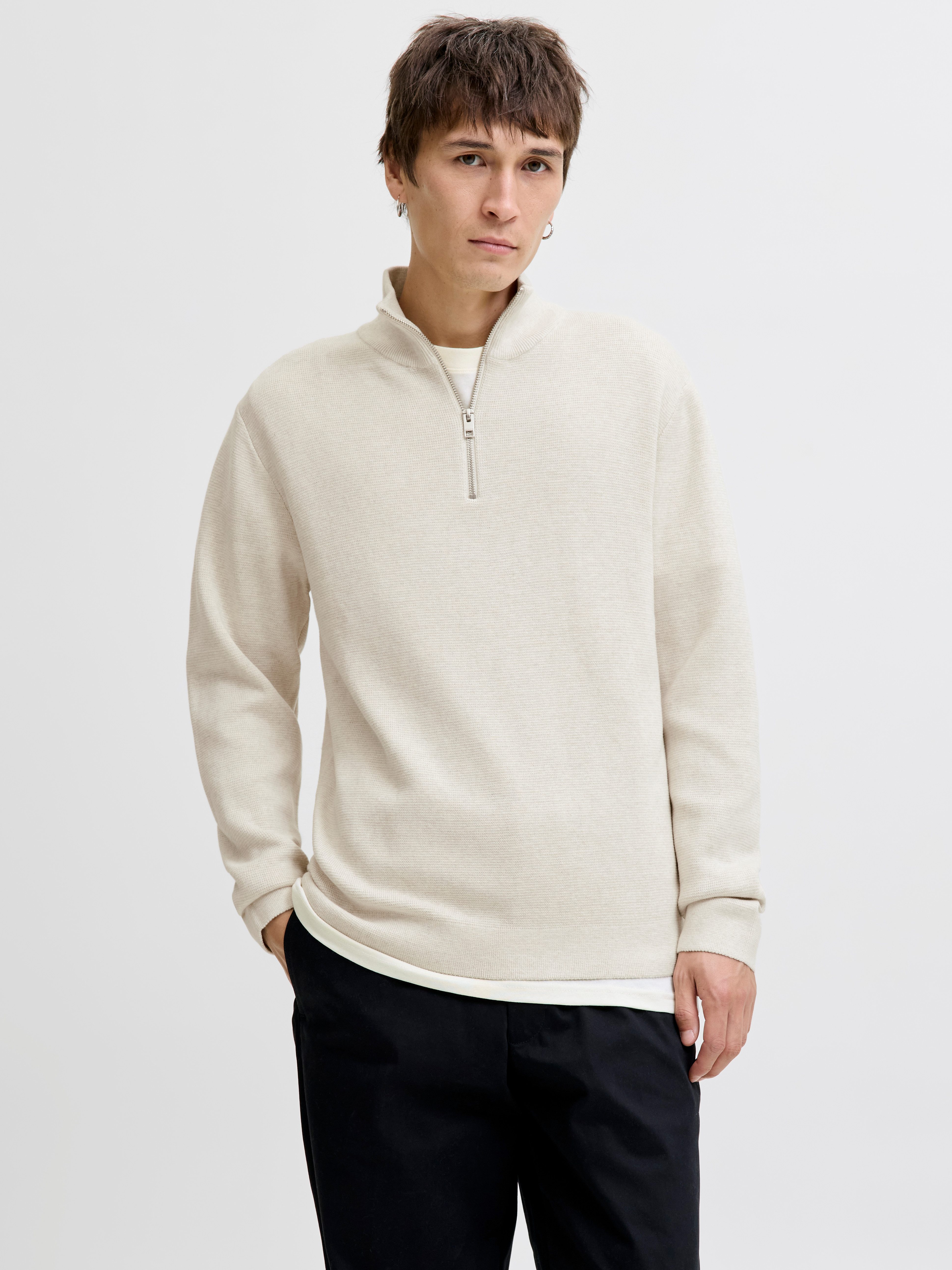 Jack & Jones Troyer JPRBLAMILANO STITCH KNIT HALF ZIP SN mit kurzem Reißver günstig online kaufen