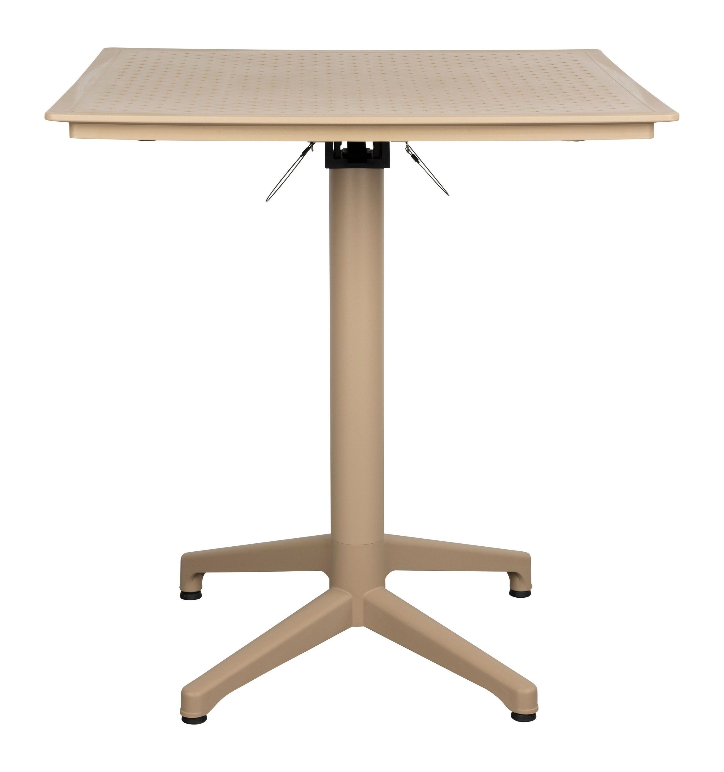 Trendmöbel24 Bistrotisch Bistrotisch George klappbar in Beige mit Metallbein für den Garten