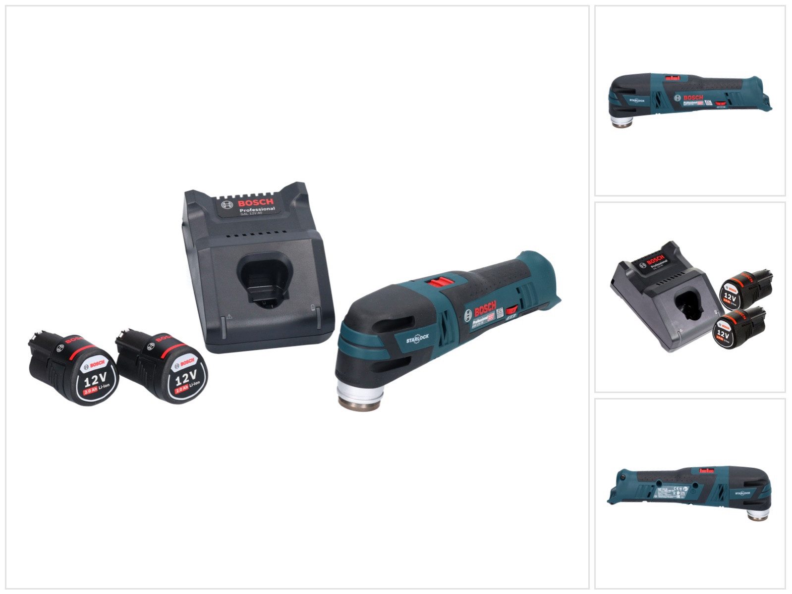 Bosch Professional Akku-Multifunktionswerkzeug GOP 12V-28 Professional Akku Multi Cutter Starlock Brushless + 2x Akk