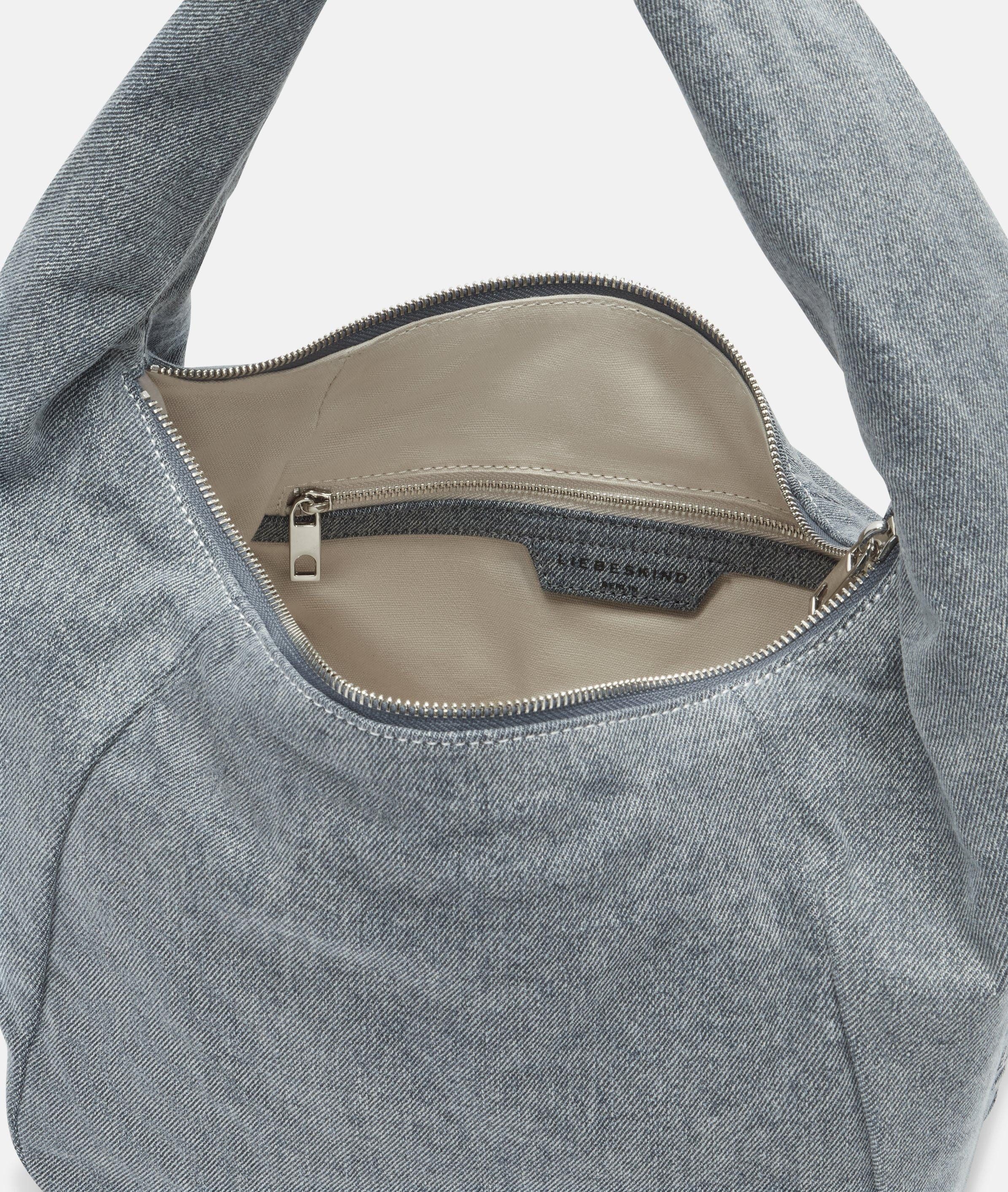 Liebeskind Berlin Schultertasche Farrah Hobo M, Mittelgroße Hobo-Bag aus Denim