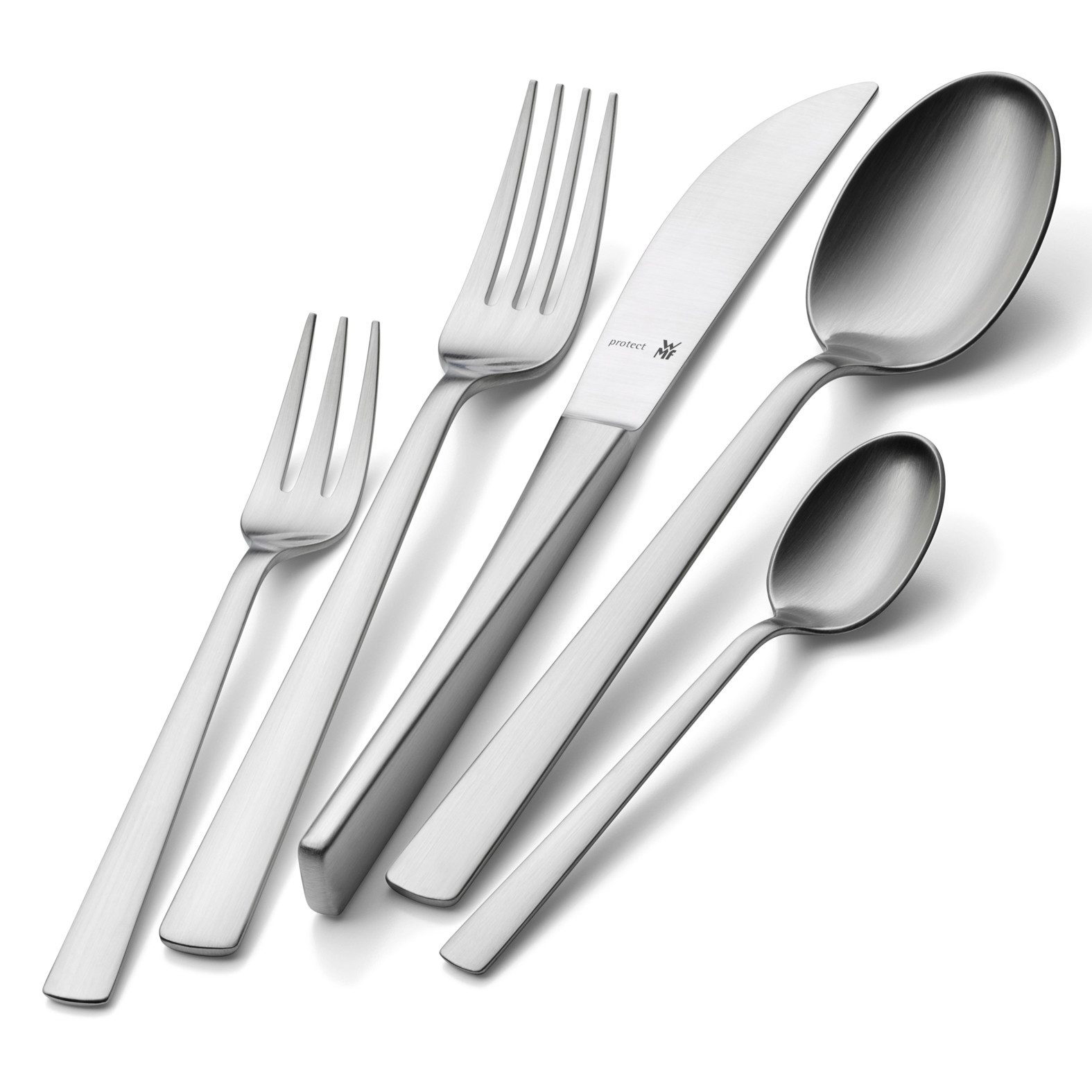 WMF Besteck-Set Corvo (30-tlg), 6 Personen, Cromargan® Edelstahl Rostfrei, mattiert, kratzbeständig, ergonomisch, spülmaschinenfest