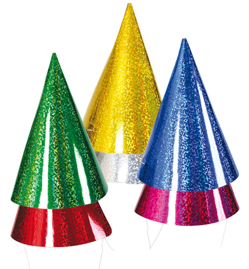 Fries Partyanzug 6 x Partyhütchen Party Hüte 5 Modelle Silvester Karneval Geburtstag, Hohe Qualität