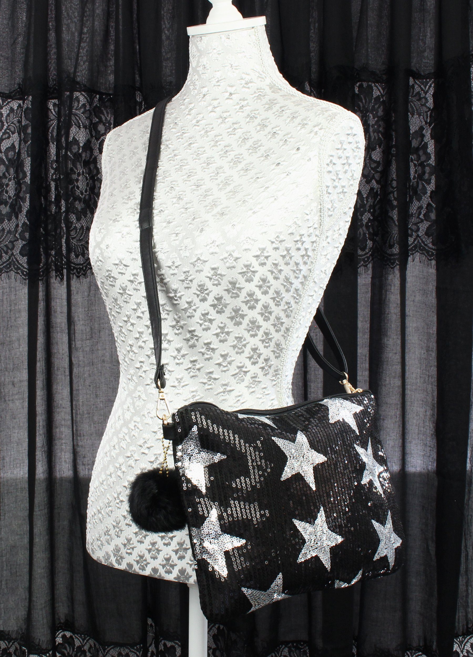 ZEBRO Clutch Pailletten-Clutch günstig online kaufen