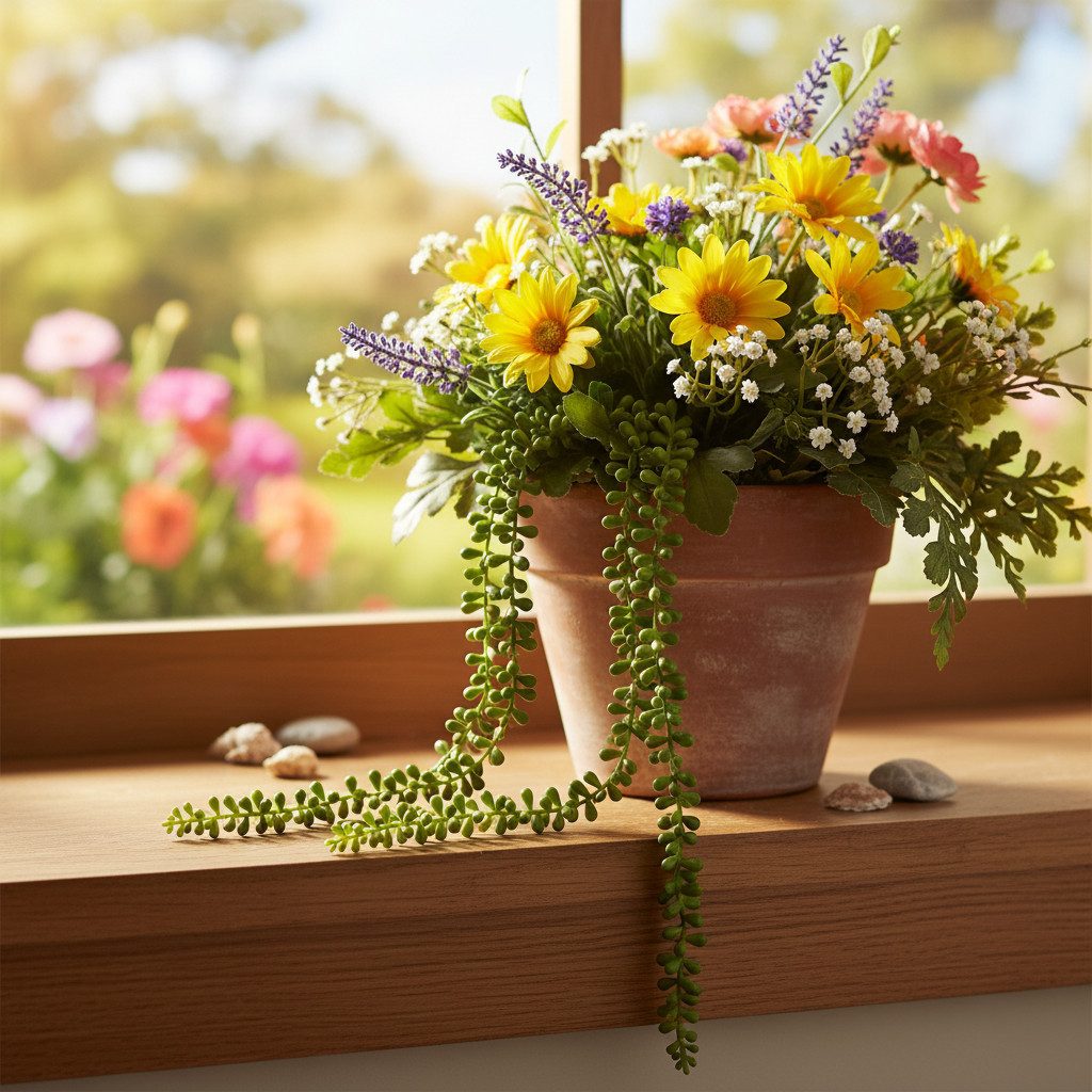 Kunstkaktus Künstliche Sukkulenten Hängepflanze Dekoration Innenbereich, Florists Products, Höhe 70 cm