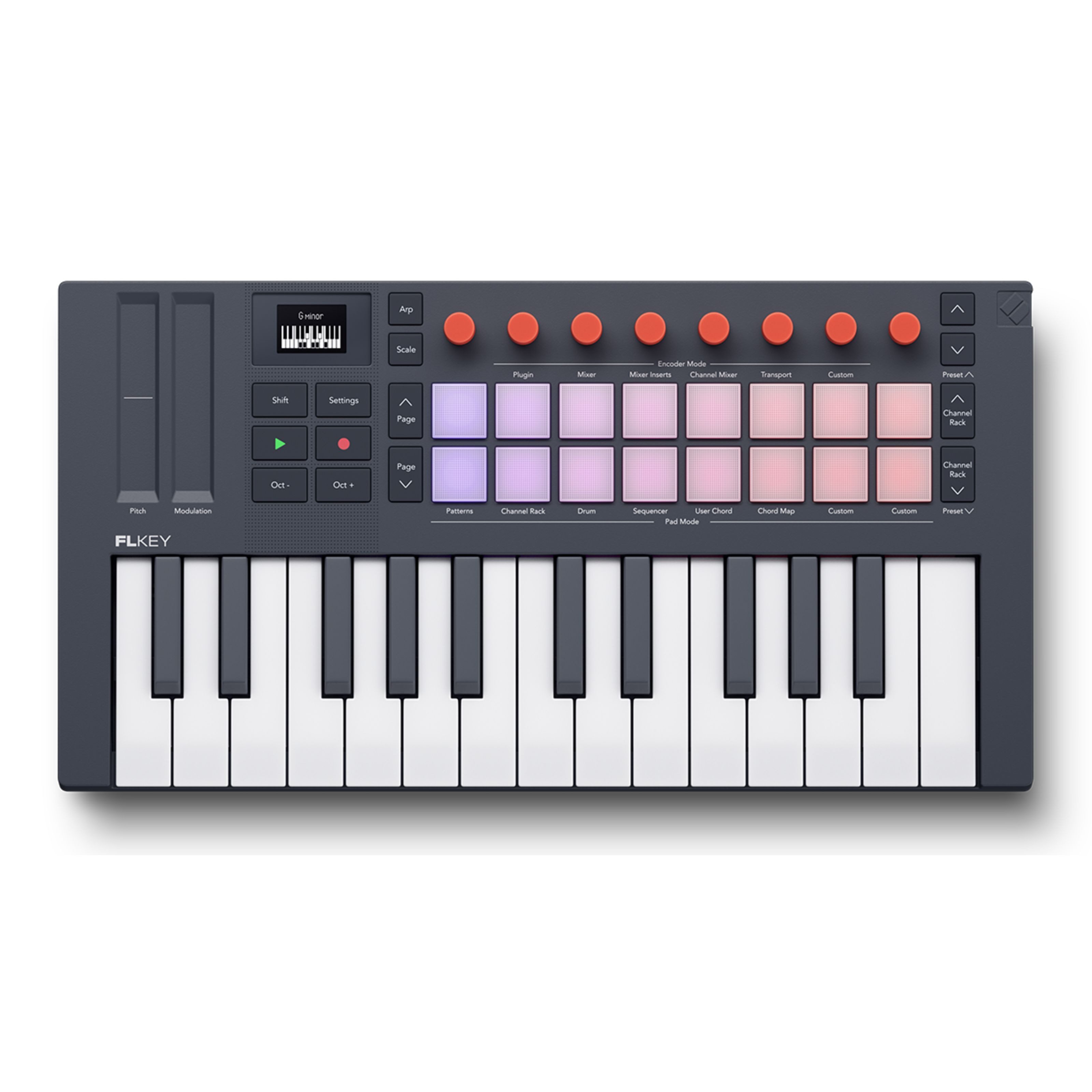 Novation Masterkeyboard (Masterkeyboards, MIDI-Keyboard mini), FLkey 2 Mini 25 - Midi Keyboard