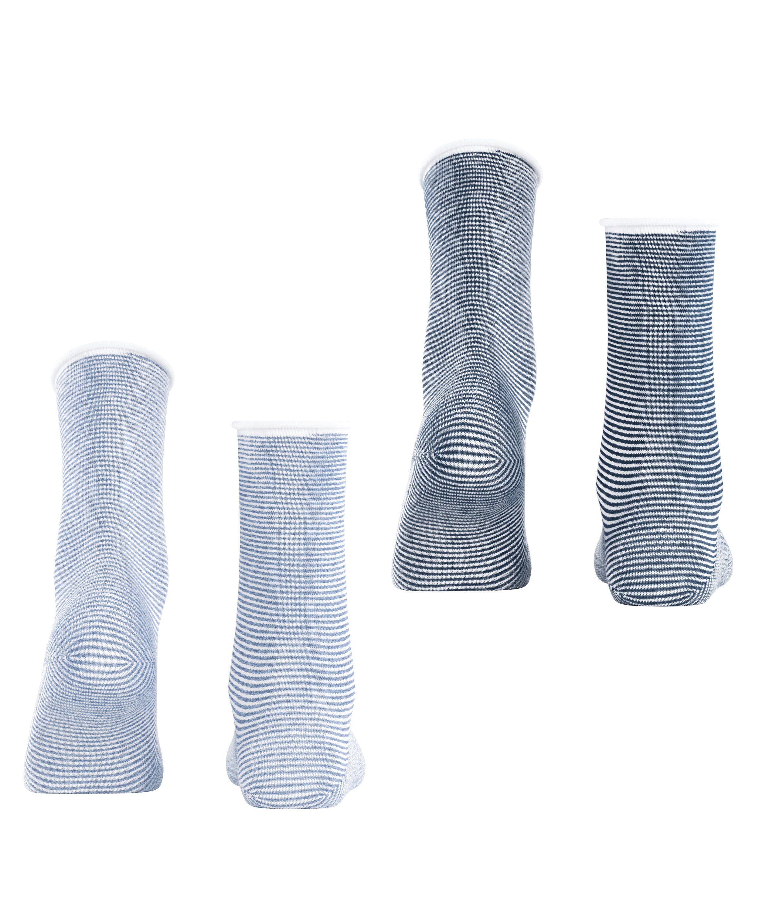 Esprit Socken Allover Stripe 2-Pack (2-Paar) aus Biobaumwolle