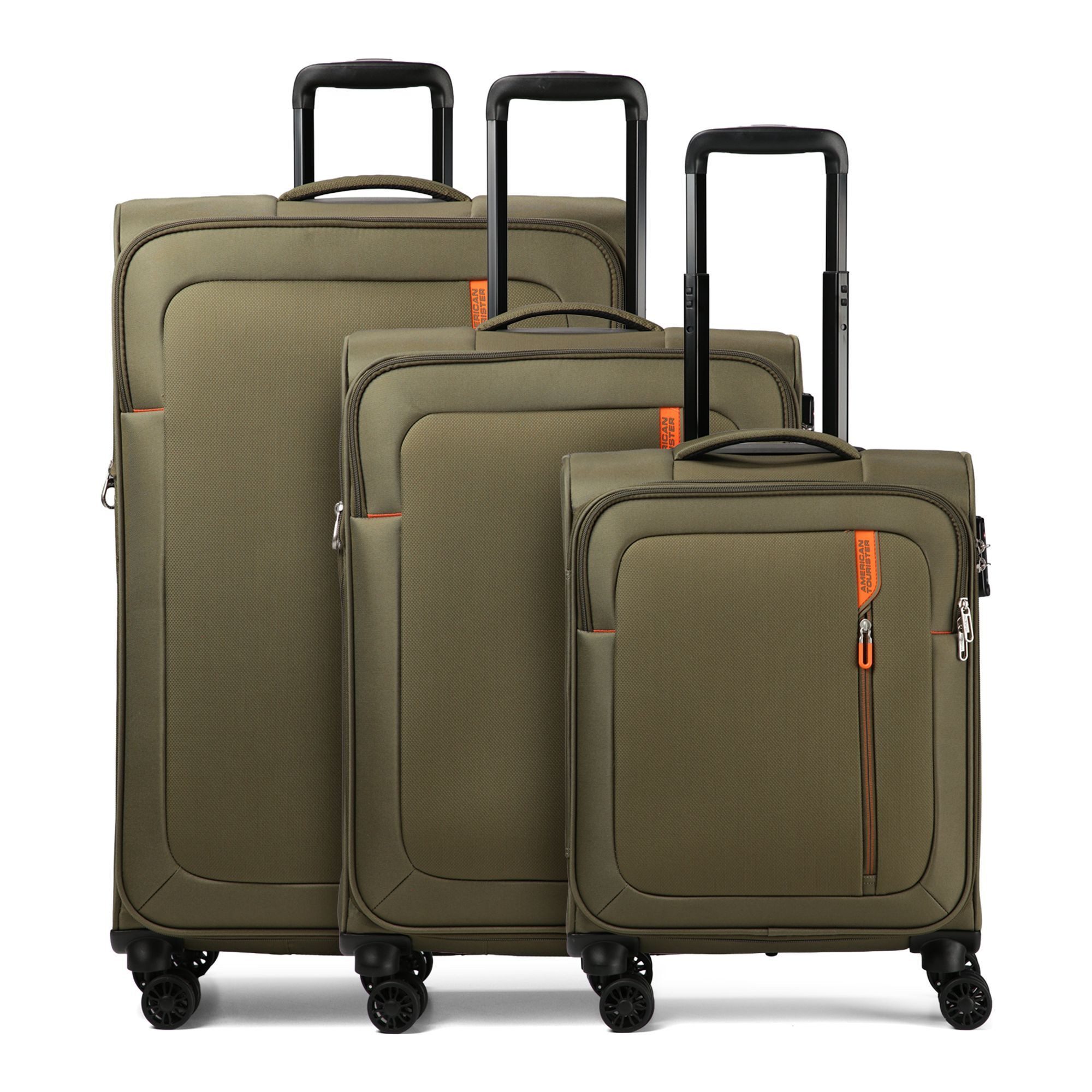 American Tourister® Trolleyset Nitestream, 4 Rollen, (3-teilig, 3 tlg), Polyester