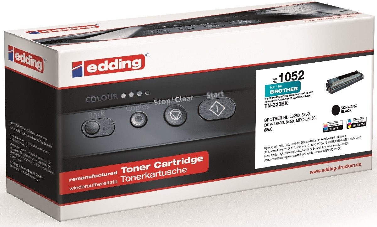 edding Tonerpatrone Tonerkartusche kompatibel mit Brother TN-326BK black
