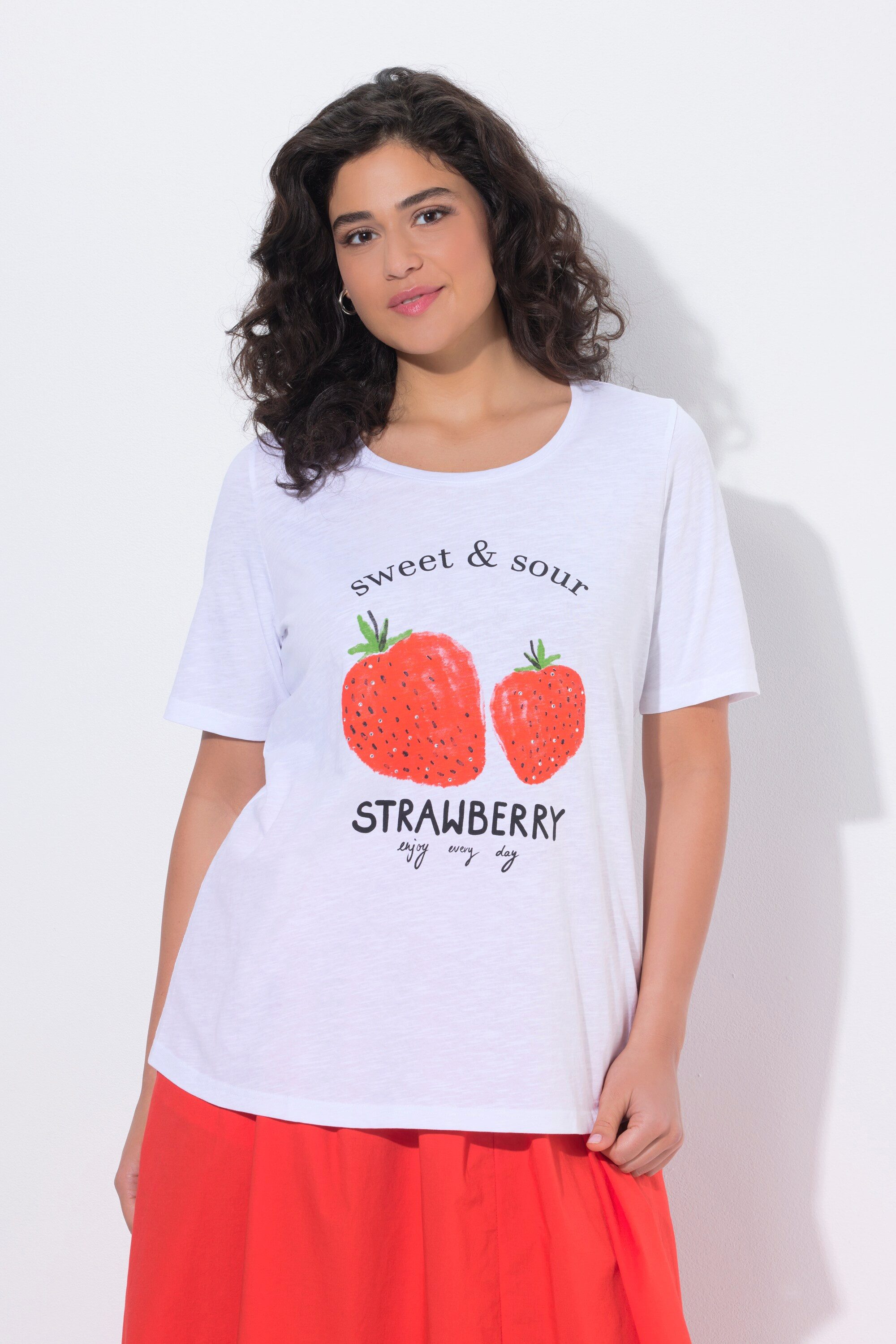 T-Shirt T-Shirt Erdbeeren Classic Rundhals Halbarm