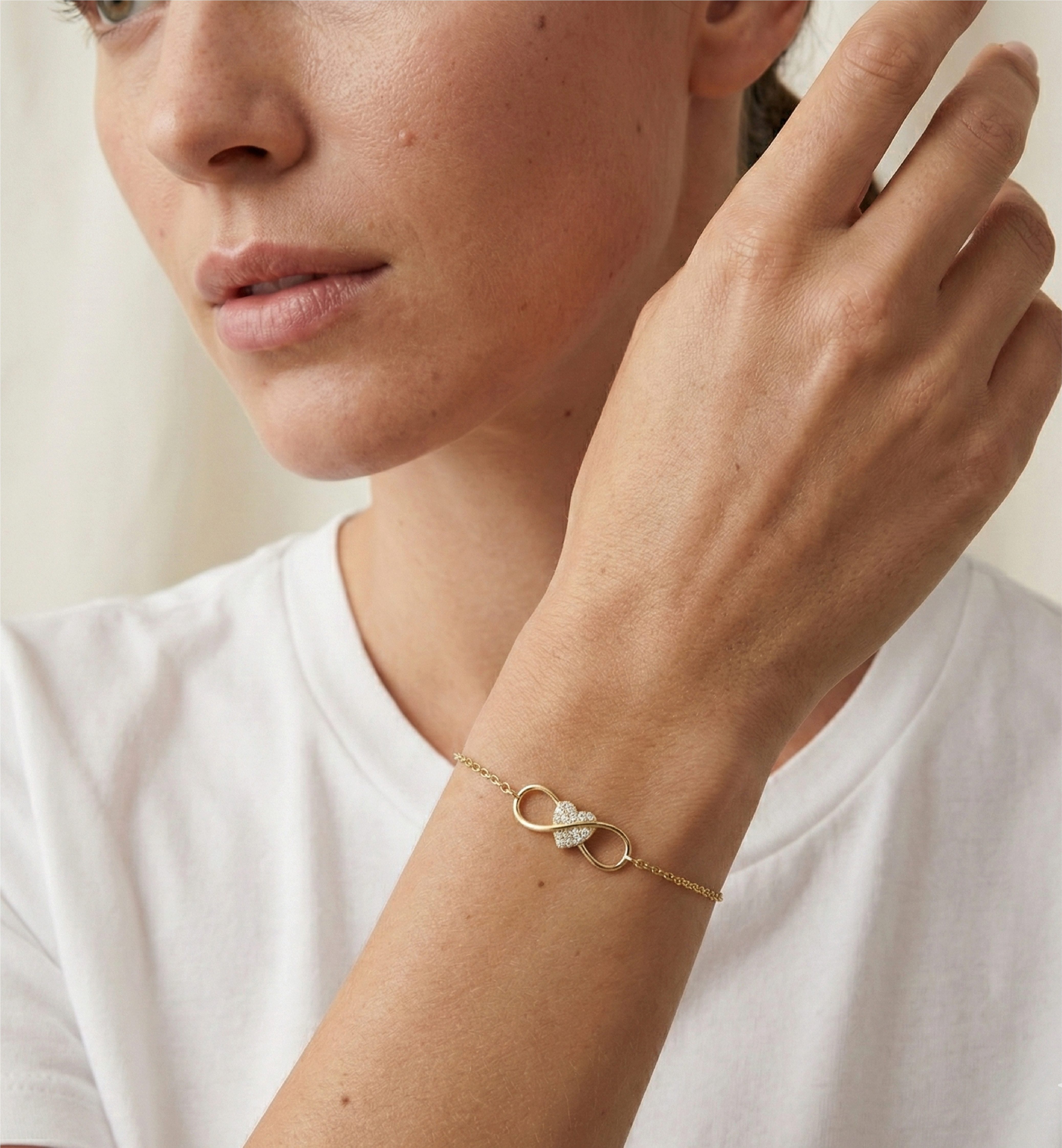 Suzan Gold Goldarmband Suzan Gold® 375 Echtgold Armband Damen mit Herz Infi günstig online kaufen