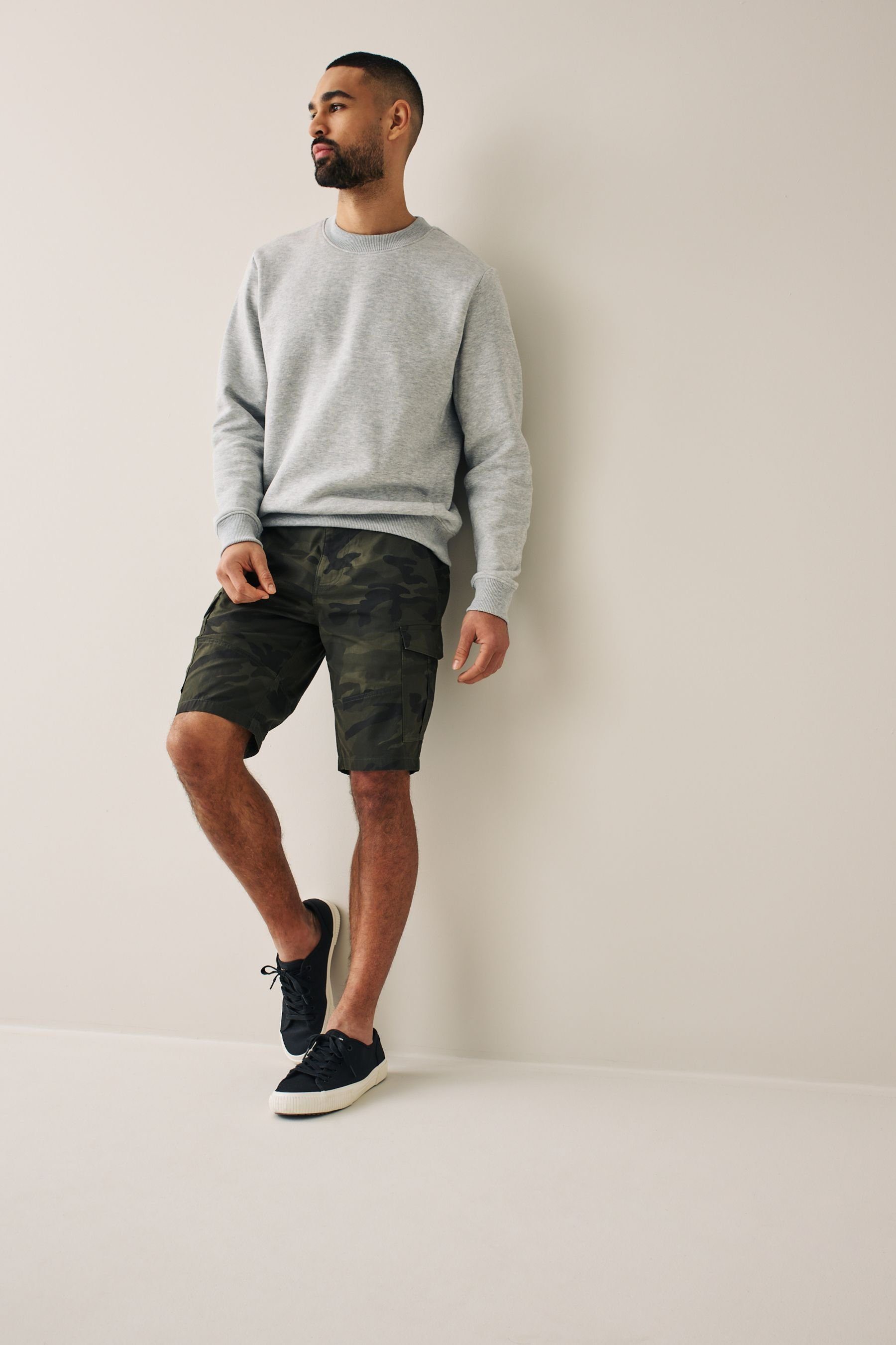 (1-tlg) Cargoshorts Next Camo Green Khaki