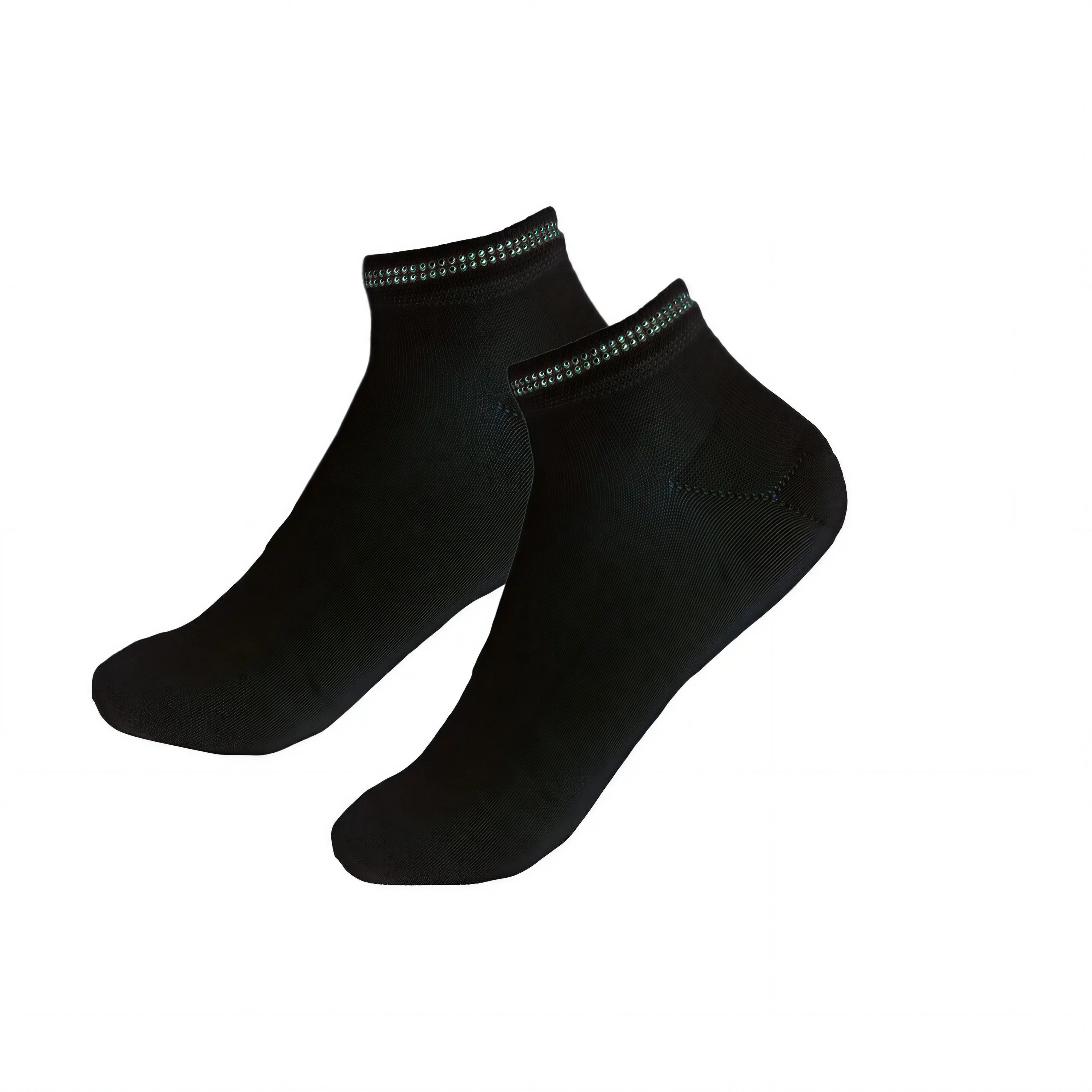 Sangiacomo Kurzsocken Damen mit zierlichen Nieten am Saum (Packung, 1-Paar) aus hautfreundlicher Baumwolle