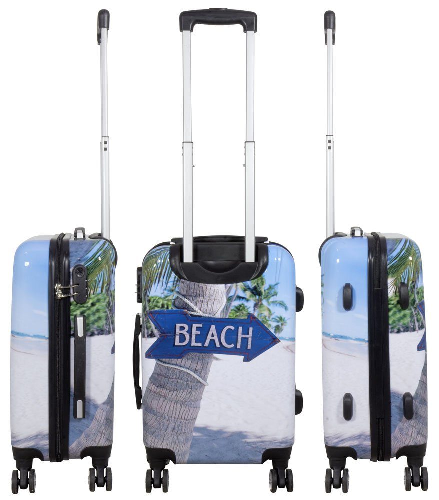 MONOPOL® Kofferset Kofferset 3tlg Reisekoffer Polycarbonat Hartschale Beach