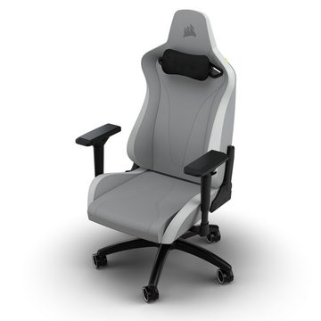 Corsair Gaming-Stuhl TC200 Leatherette Gaming Chair, Standard Fit, Light Grey/White