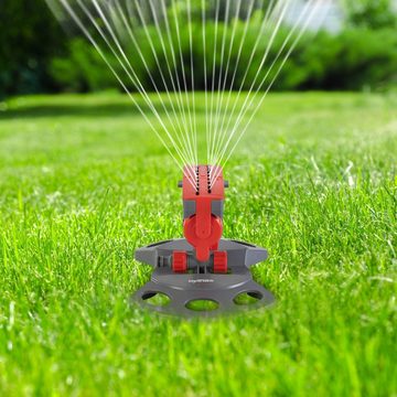 Grafner Bewässerungssystem Grafner® Rasensprenger Viereckregner - 16 Düsen RS10822, Einstellbare Reichweite für Flächen bis zu 180 m²