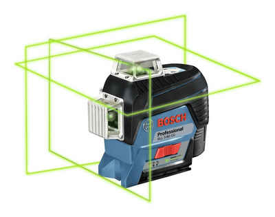 Bosch Professional Punkt- und Linienlaser GLL 3-80 CG, Linienlaser mit 1x Akku 2 Ah & Schutztasche - in L-BOXX 136