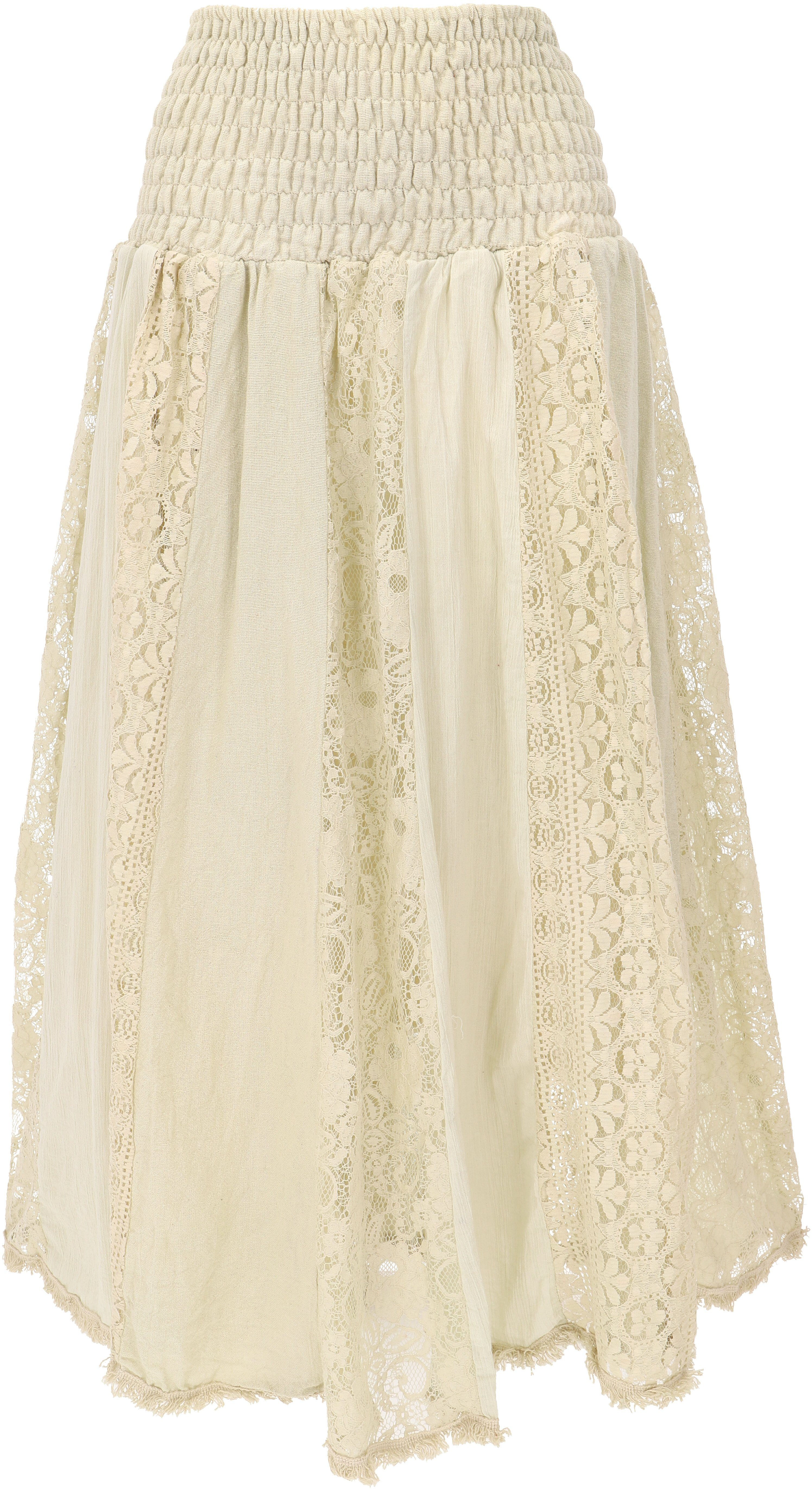 Guru-Shop Minirock Boho Spitzen Maxirock, Flamenco günstig online kaufen
