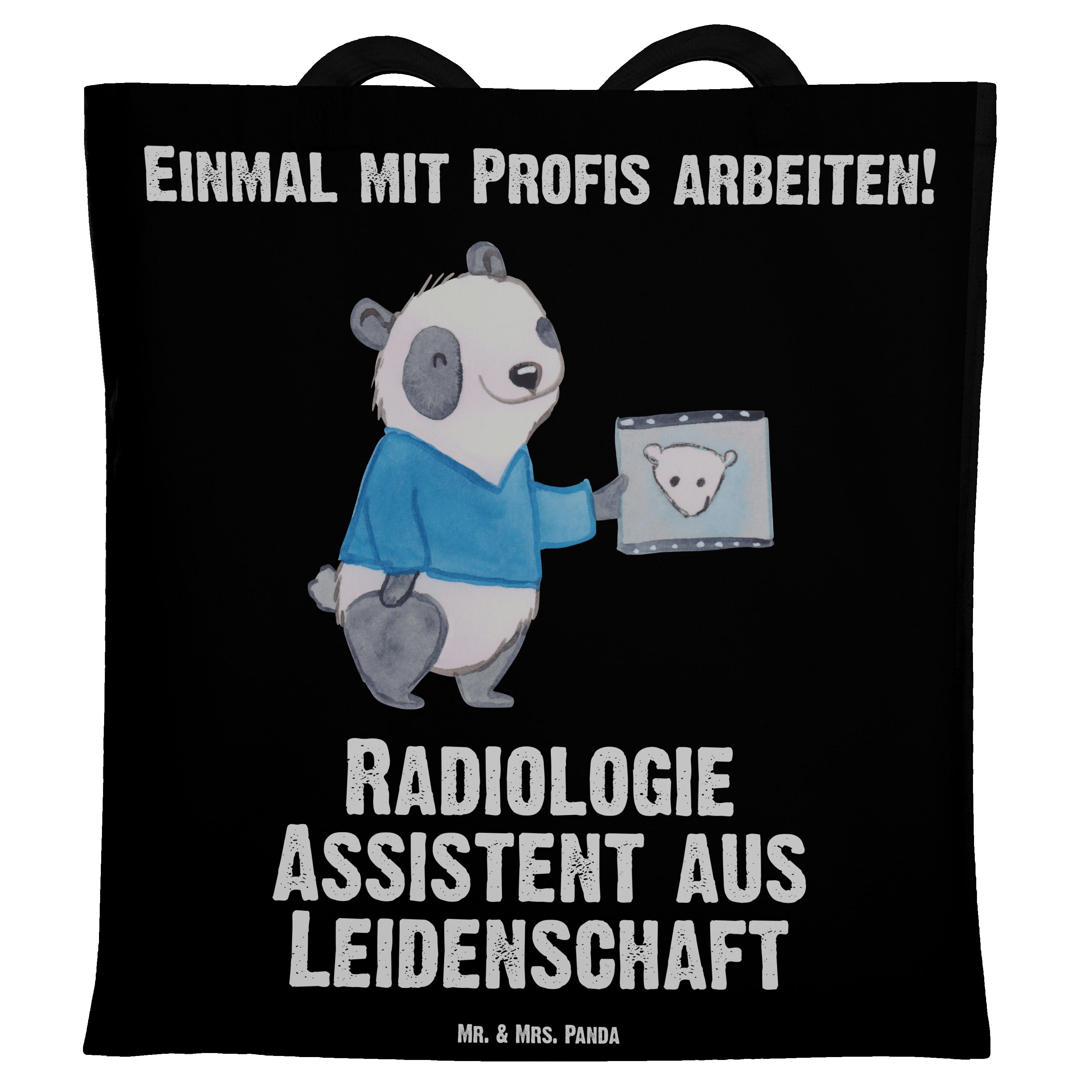 Tragetasche & Einkaufst Assistent aus Geschenk, Mr. - Radiologie - Leidenschaft Panda Schwarz Mrs. (1-tlg)