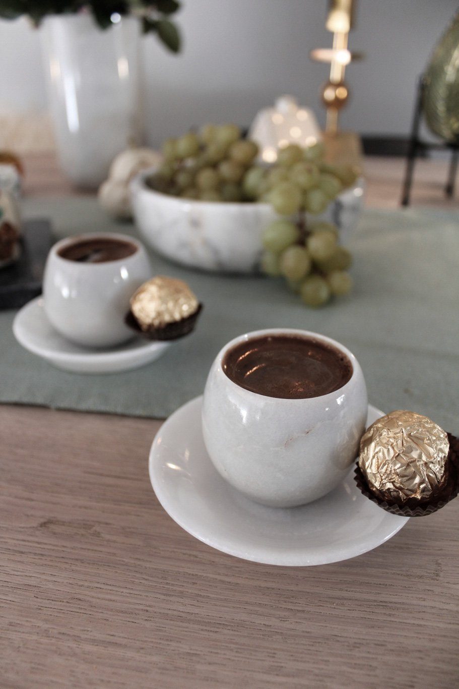 Kaffeetassen D'arte aus 2er Stone Espressotasse Marmor Set CATALINA