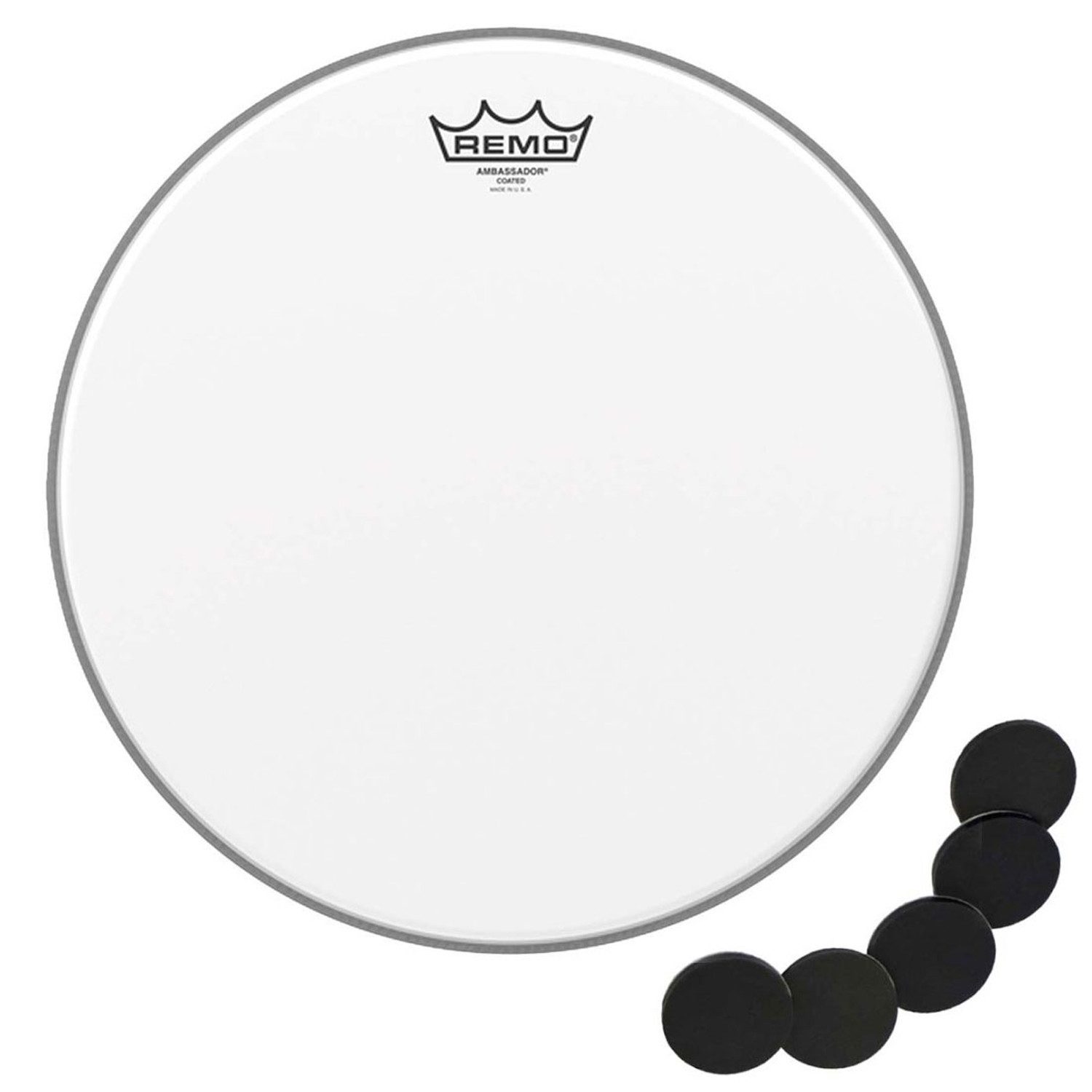 Remo Schlagzeug Remo Ambassador Coated Snare Fell 14 mit Damper Pads,Set, mit Damper Pads