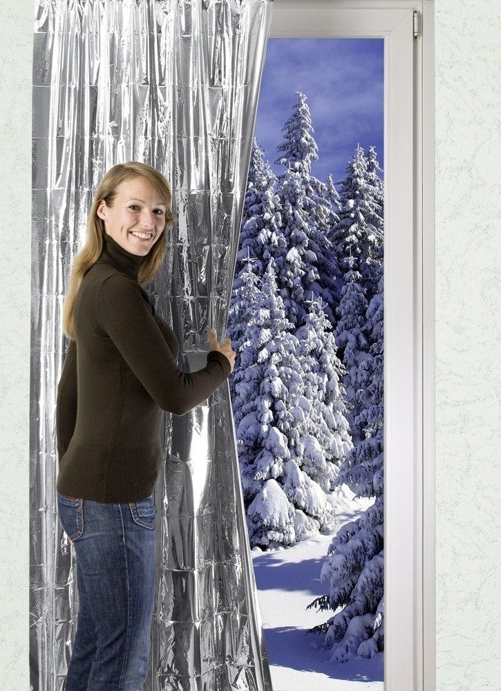 WENKO Vorhang WENKO Isolier-Schutz, Wärme-Schutz-Vorhang 90 x 220 cm (1 St), Schlaufen, modern