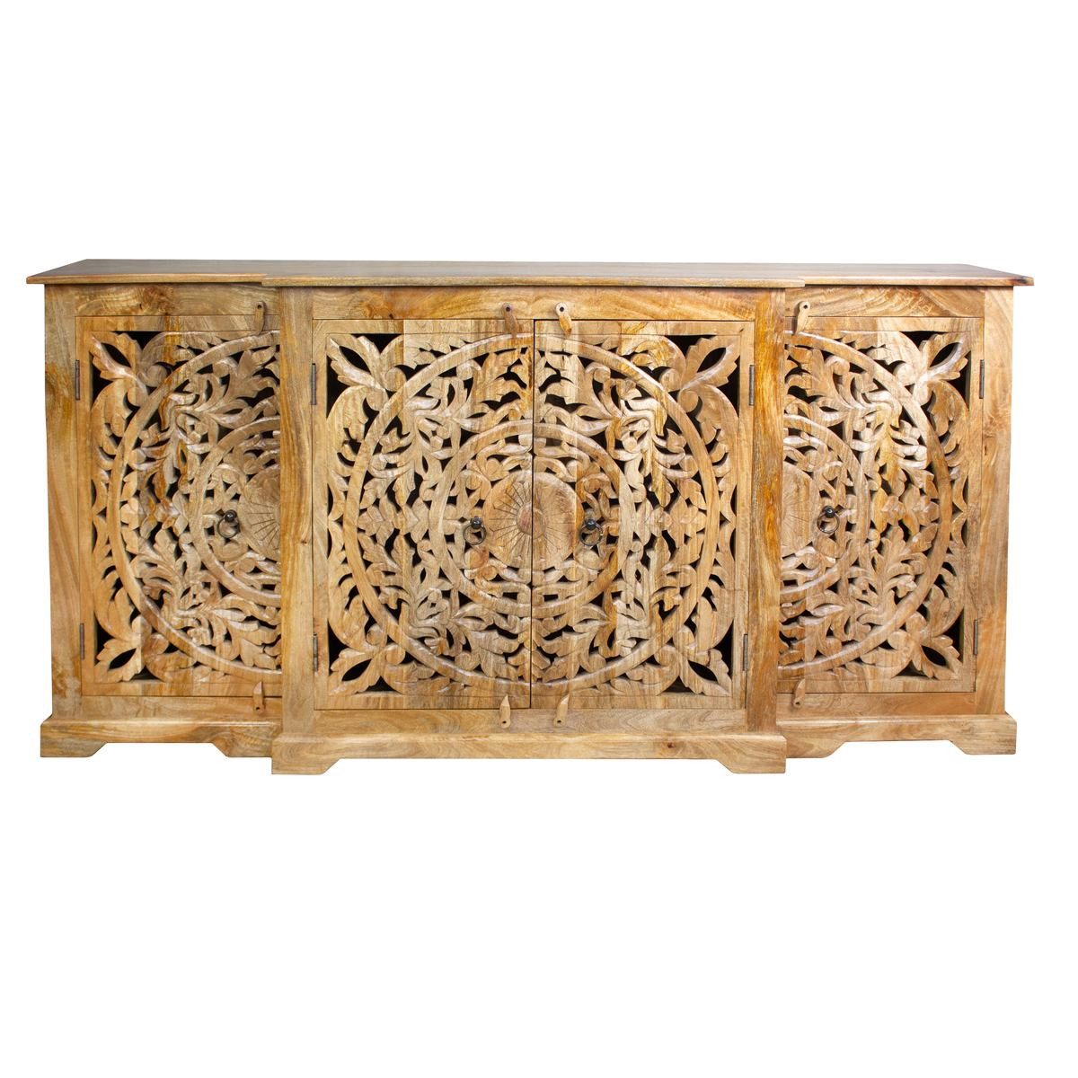 Oriental Galerie Unterschrank Indien Sideboard Mira Natur 180 cm
