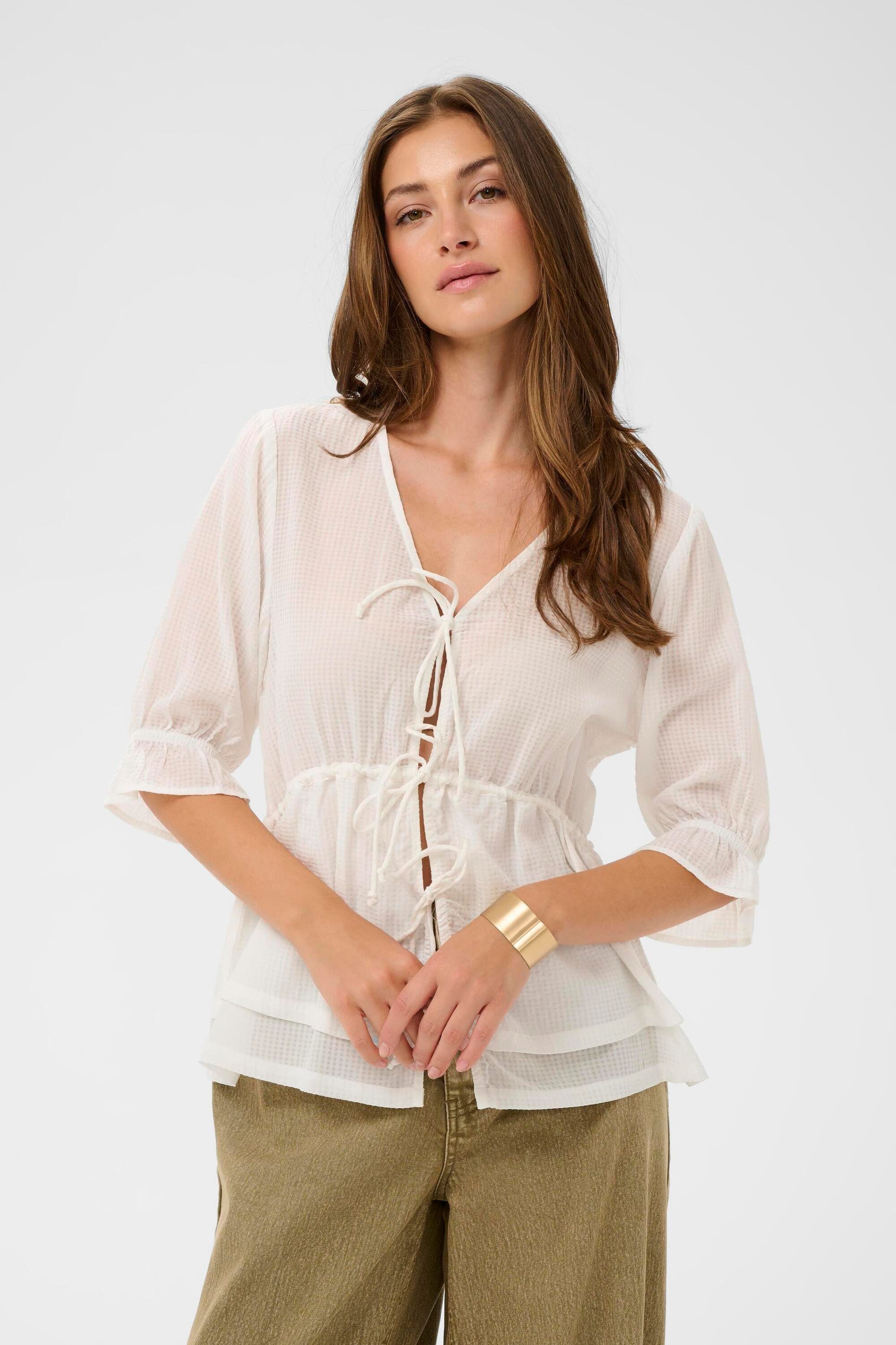 Cream Langarmbluse Langarm-Bluse CRAlmira