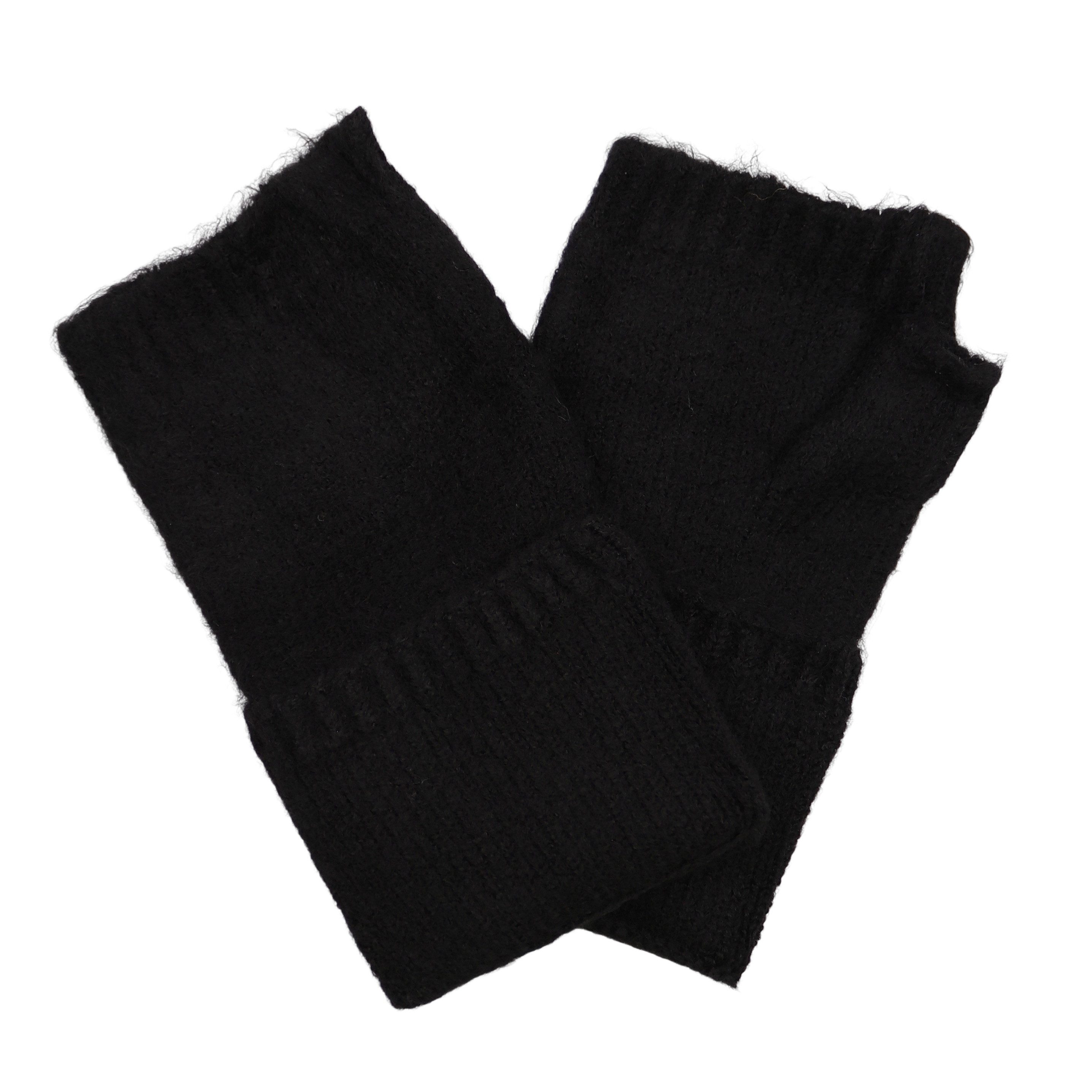MIRROSI Strickhandschuhe Damen fingerlose Handschuhe - lange Armstulpen, ONESIZE mit Daumenöffnung & Umschlag – One Size – verschiedene Farben
