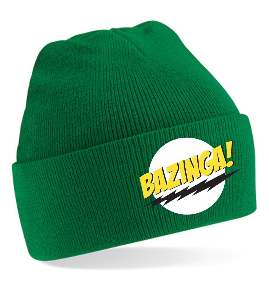 Blondie & Brownie Beanie Unisex Maigrün Bazinga Bang Nerd Big Mütze Erwachsenen Sheldon