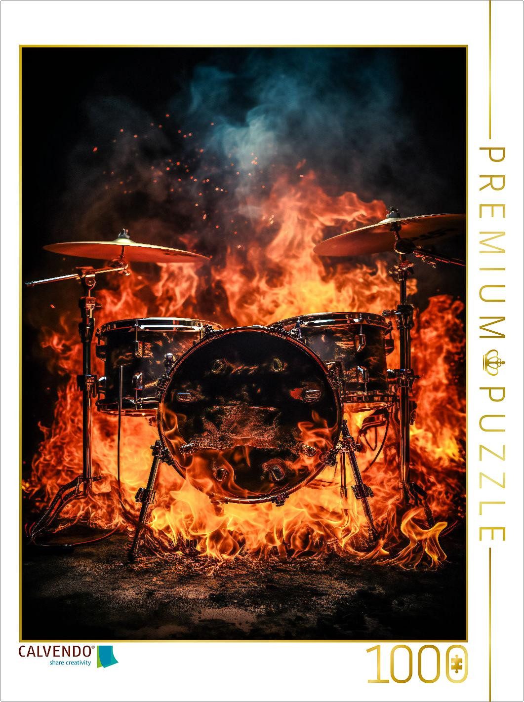 CALVENDO Puzzle CALVENDO Puzzle Ein Motiv aus dem Kalender Musik on Fire, 1000 Teile, 1000 Puzzleteile