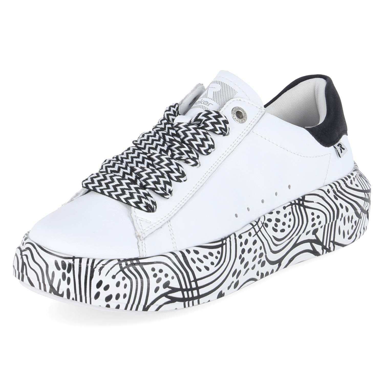 Rieker Rieker W1201-83 Damen Glattleder weiss Schnürschuh günstig online kaufen