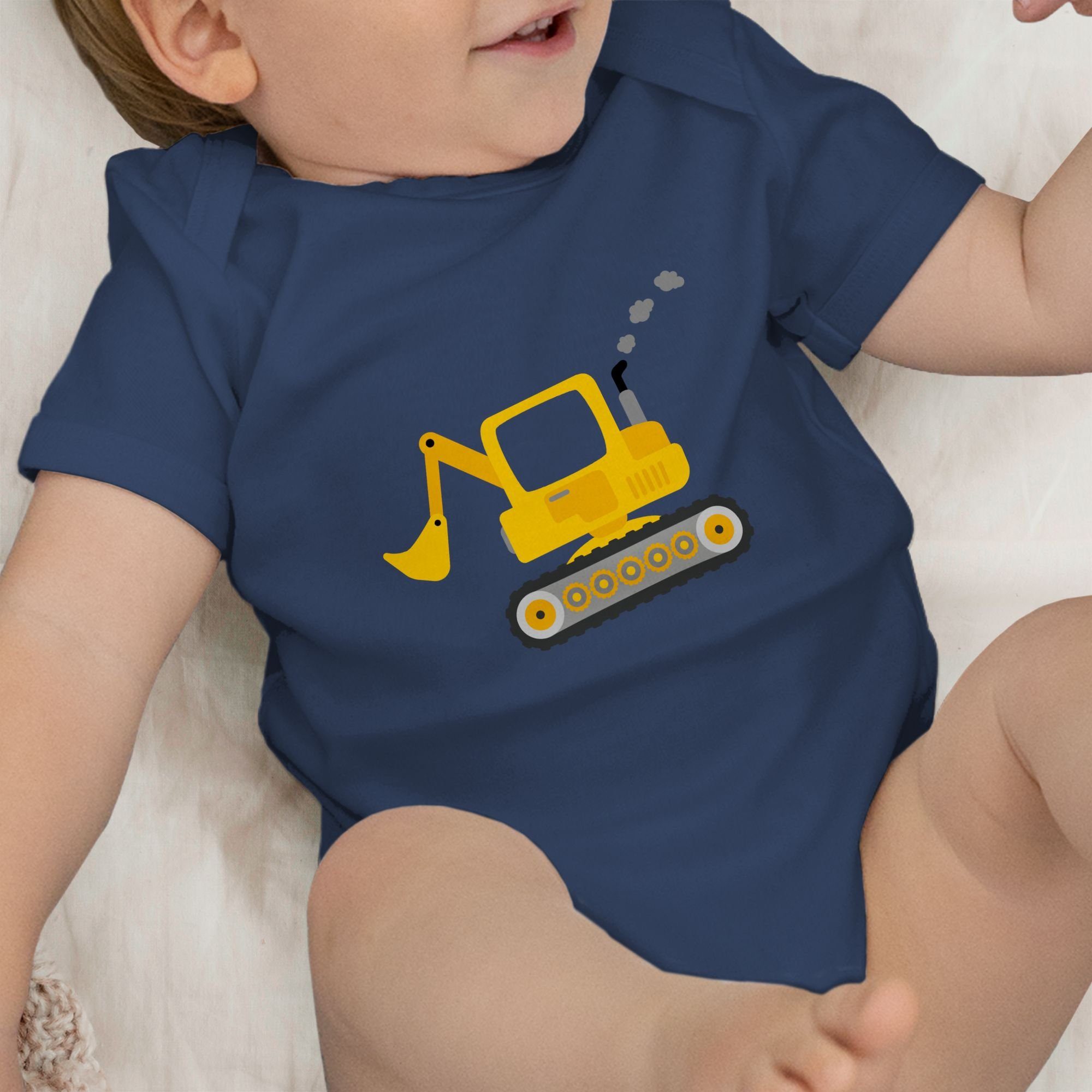 Navy Traktor Baby Bagger 1 Bagger Shirtracer Co. Shirtbody und Blau