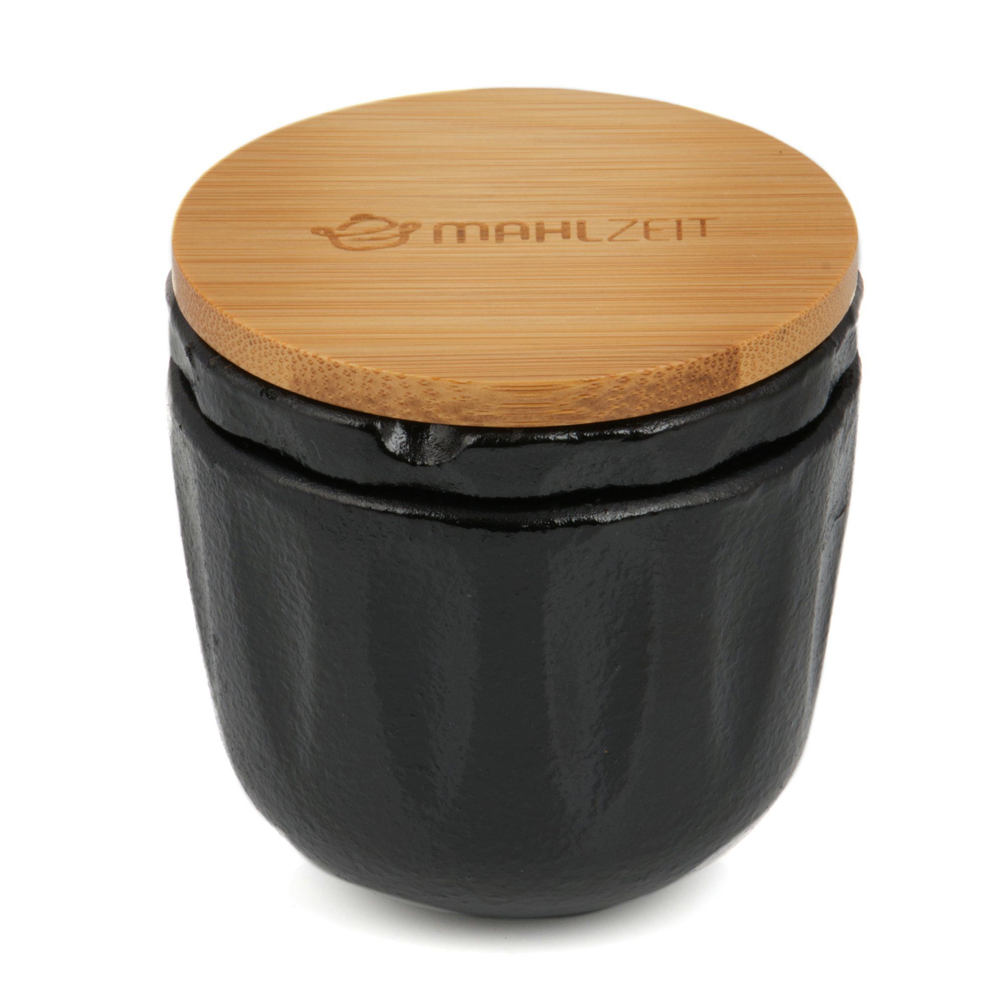 Mahlzeit Pfeffermühle Gusseisen Pfeffermühle Peppermill, Ø 7,5 x (H) 8 cm, mit Bambusdeckel manuell