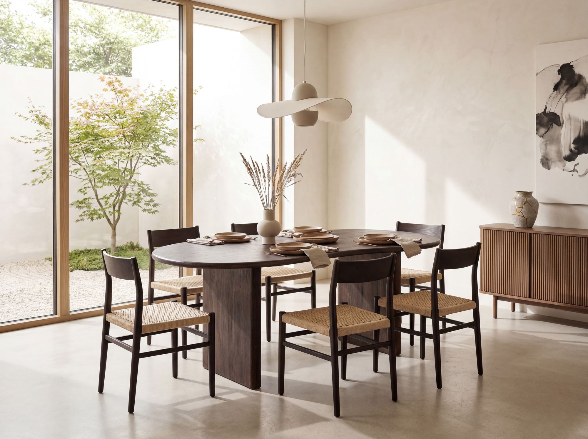 FINEBUY Esstisch FB66342 180cm Massivholz Braun Esszimmertisch Nierenform organisch (180x90x75 cm, Akazie Massivholz Nierenform)