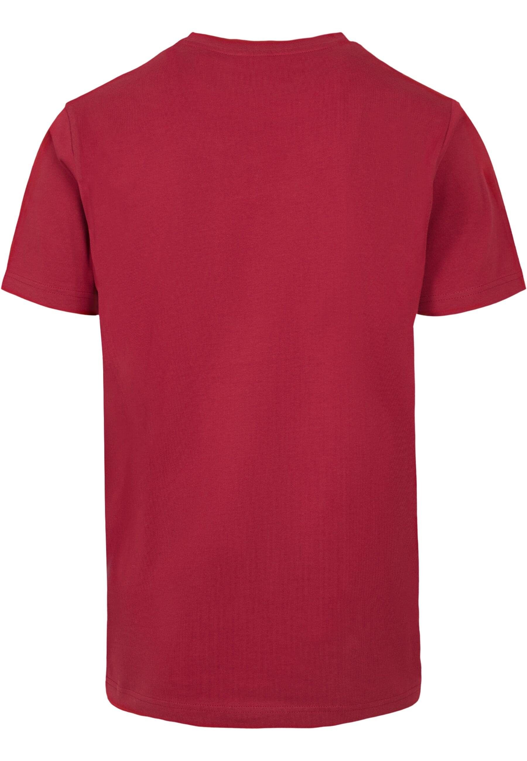 Merchcode T-Shirt Herren Peanuts burgundy club T-Shirt Strength Neck - (1-tlg) Round