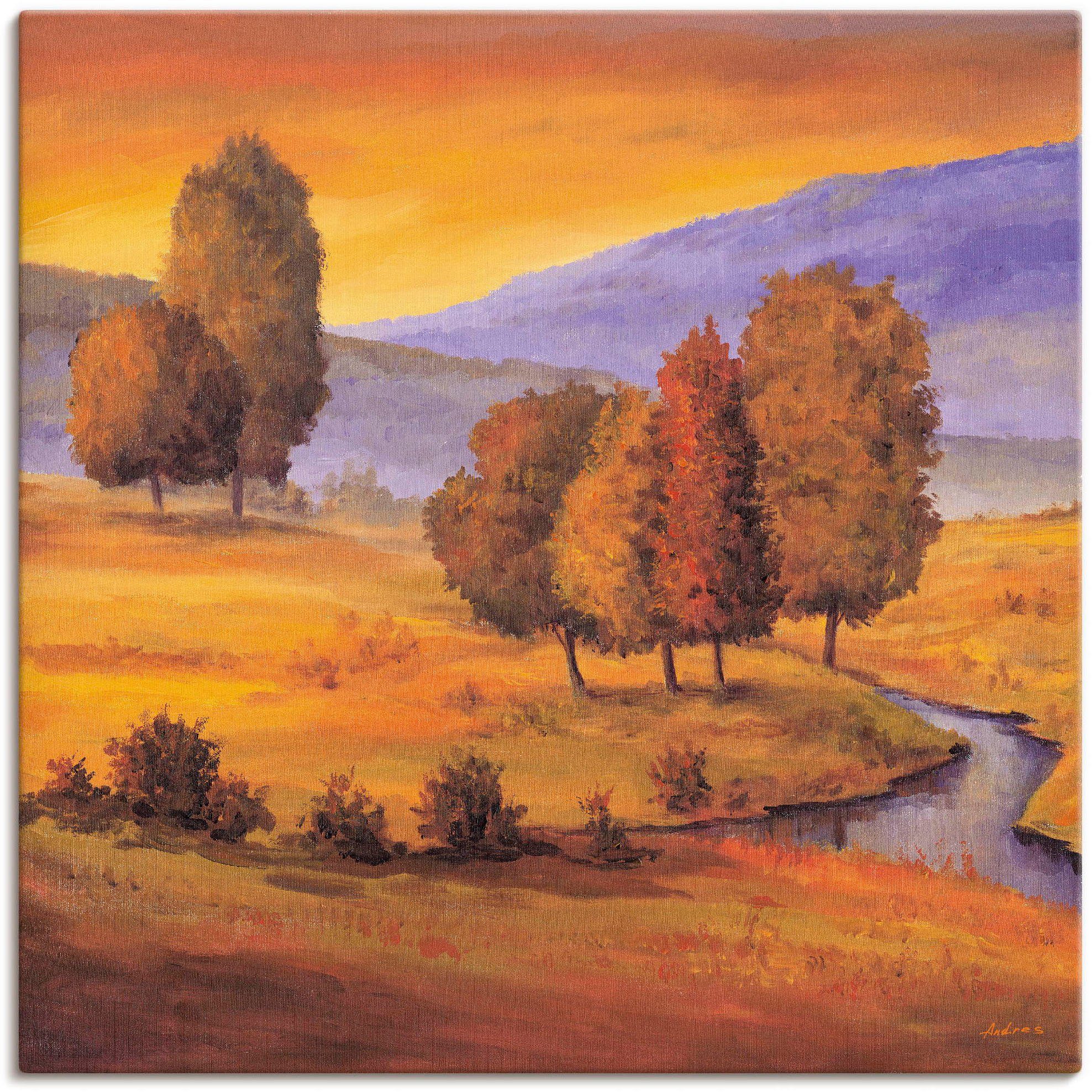 Artland Wandbild Landschaft, Felder (1 St), als Alubild, Leinwandbild, Wandaufkleber oder Poster in versch. Größen