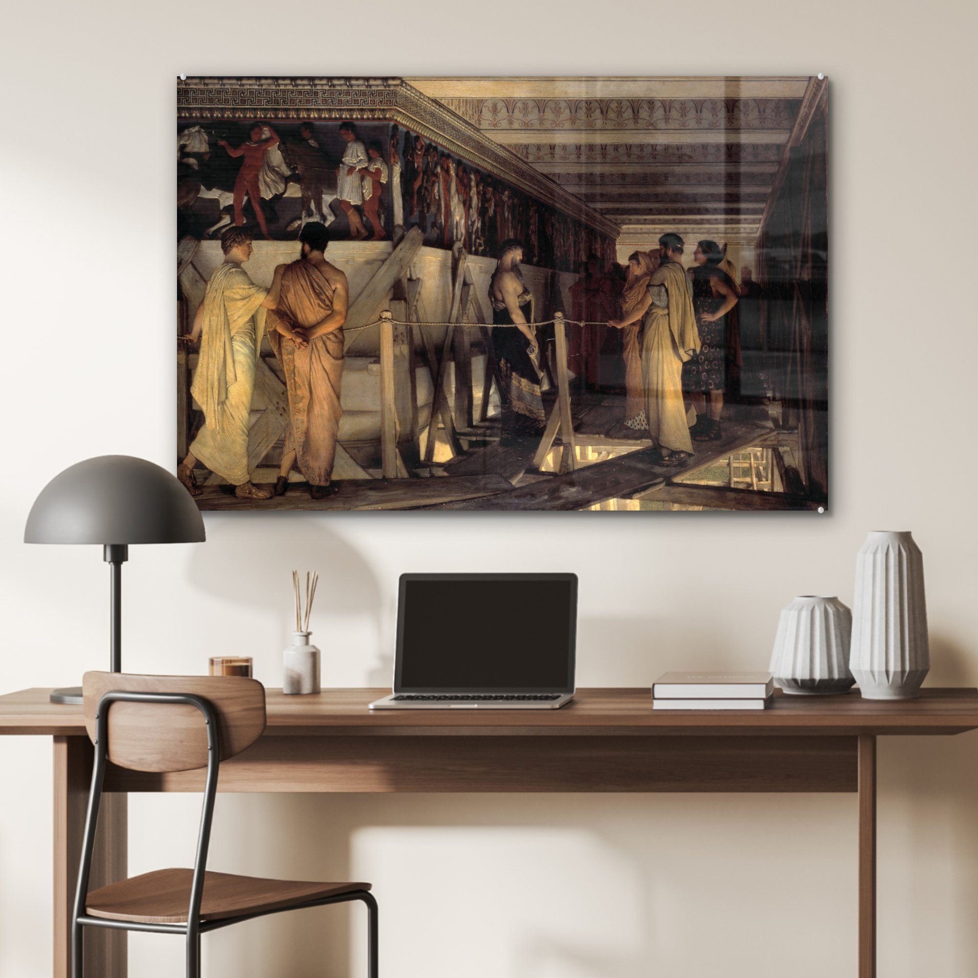 Phidias Alma, St), Freunden & des zeigt den Lawrence seinen MuchoWow Schlafzimmer Fries - (1 Wohnzimmer Acrylglasbilder Acrylglasbild Parthenon