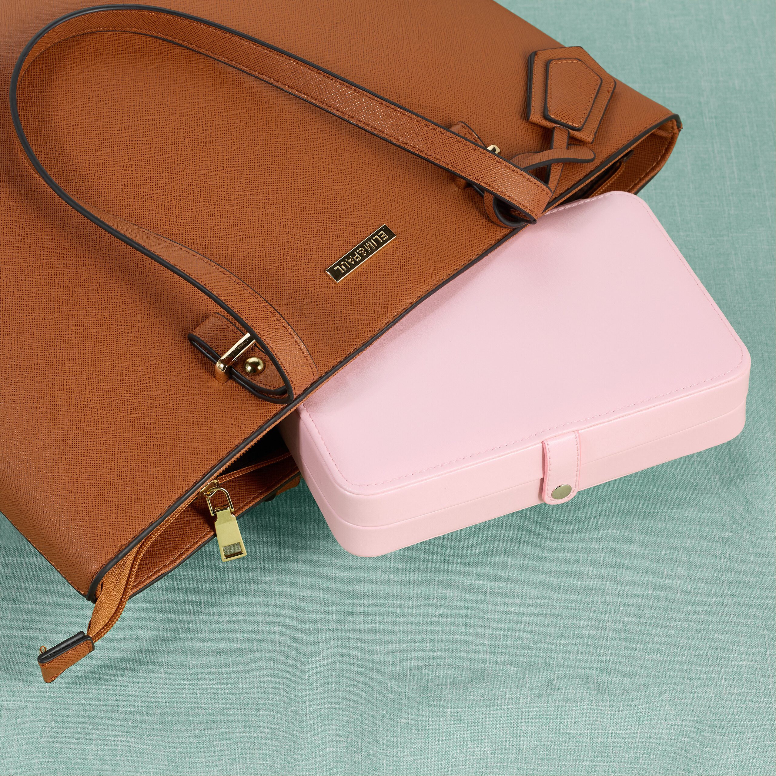 relaxdays Schmuckkasten Schmuckkästchen für Reisen, Pink günstig online kaufen