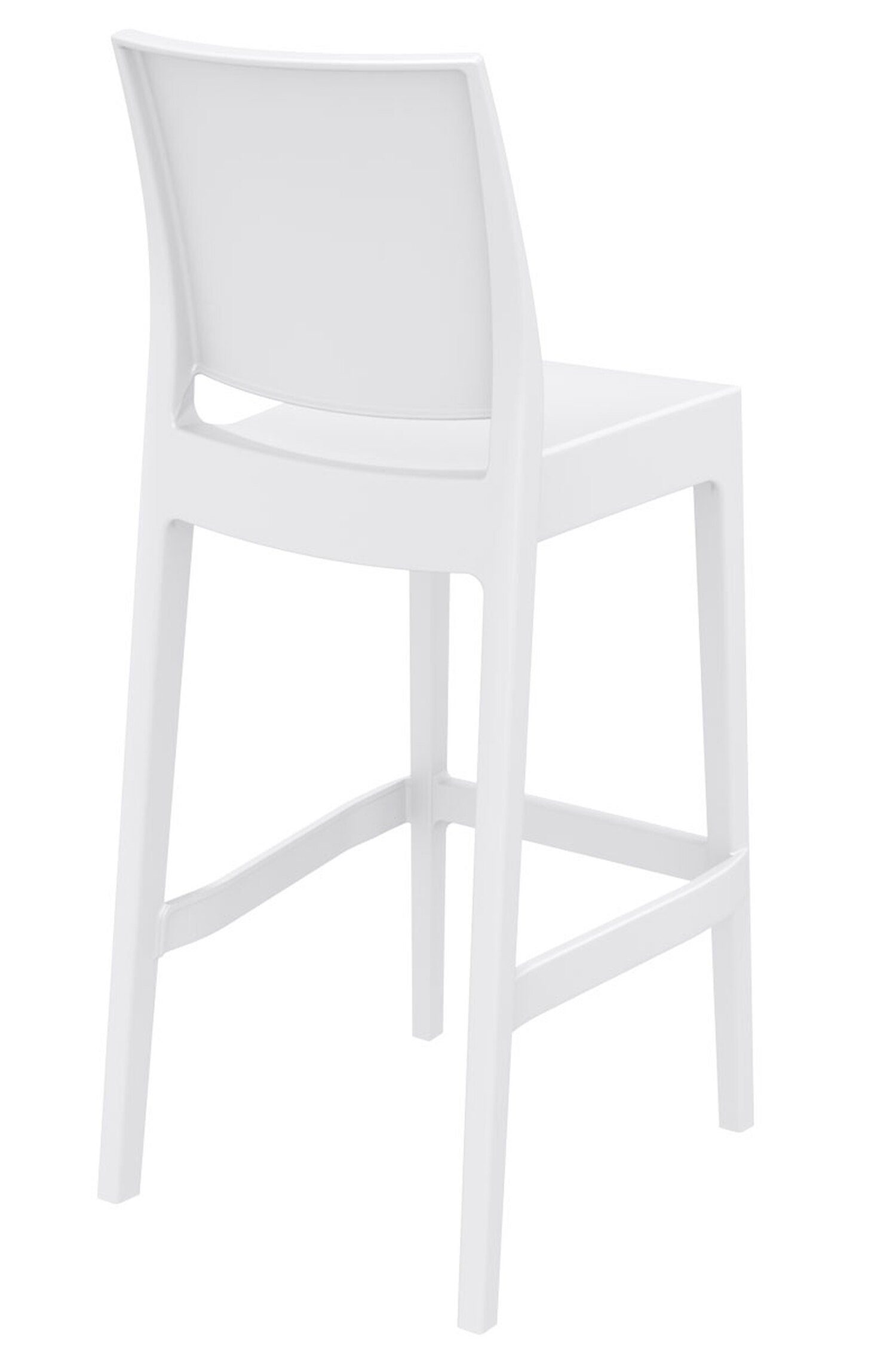 Sitzfläche: Küche), Gestell Hocker (Set, 2 Barhocker für Maya Weiß - TPFLiving Kunststoff Kunststoff & angenehmer St., - Theke mit Fußstütze