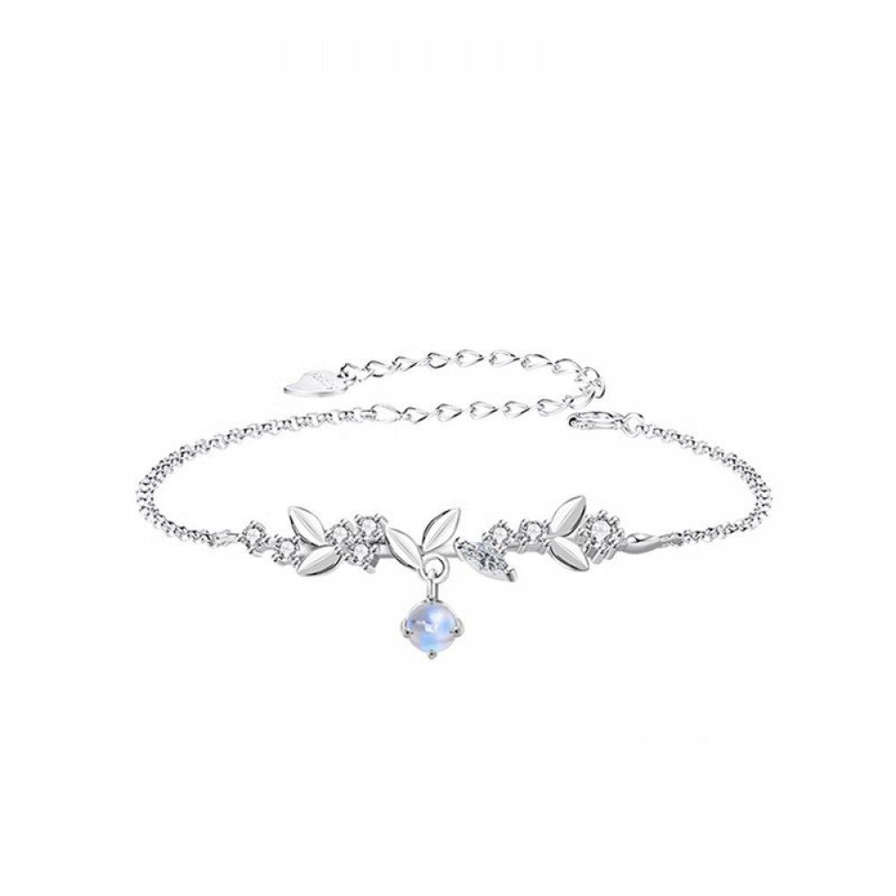 Invanter Bettelarmband Moonlight Stein Silber Armband als Geburtstagsgeschenk für Freundin, inkl.Geschenkbo,Valentinstagsgeschenke, Geburtstagsgeschenke für sie