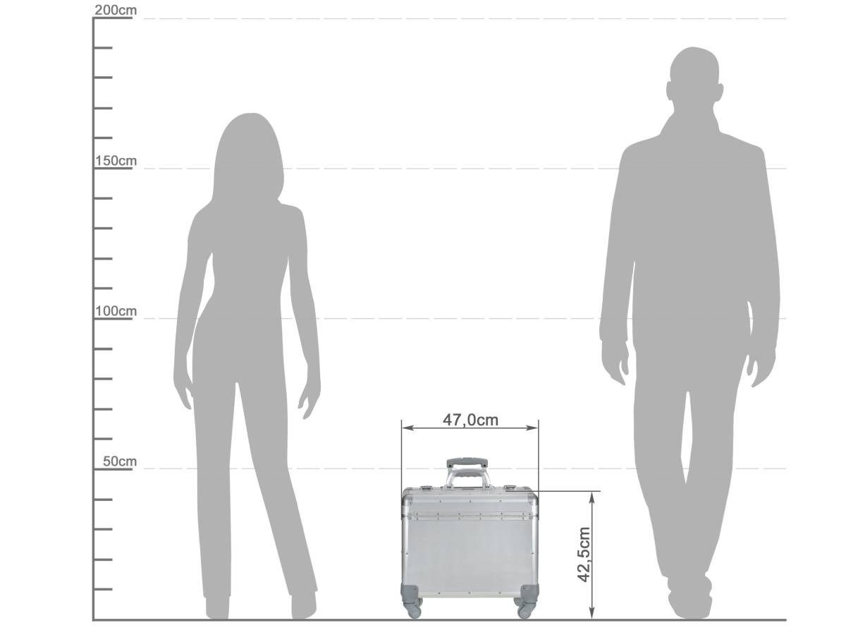 ALUMAXX Aktenkoffer Pandora, 4 Rollen, Pilotenkoffer, Koffer, Business-Koffer