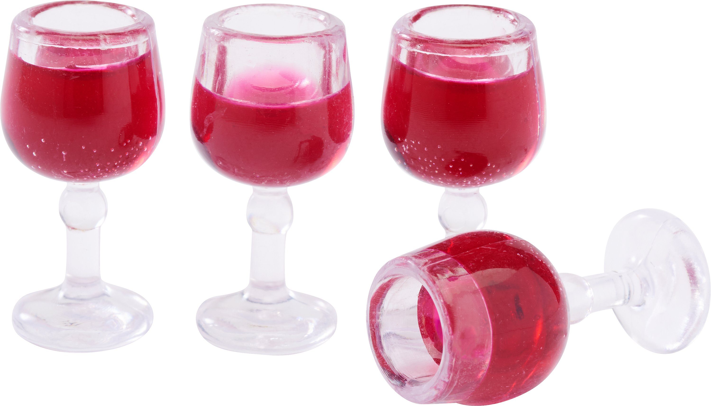 HobbyFun Dekofigur Weinglas (4 St), 4 Stück