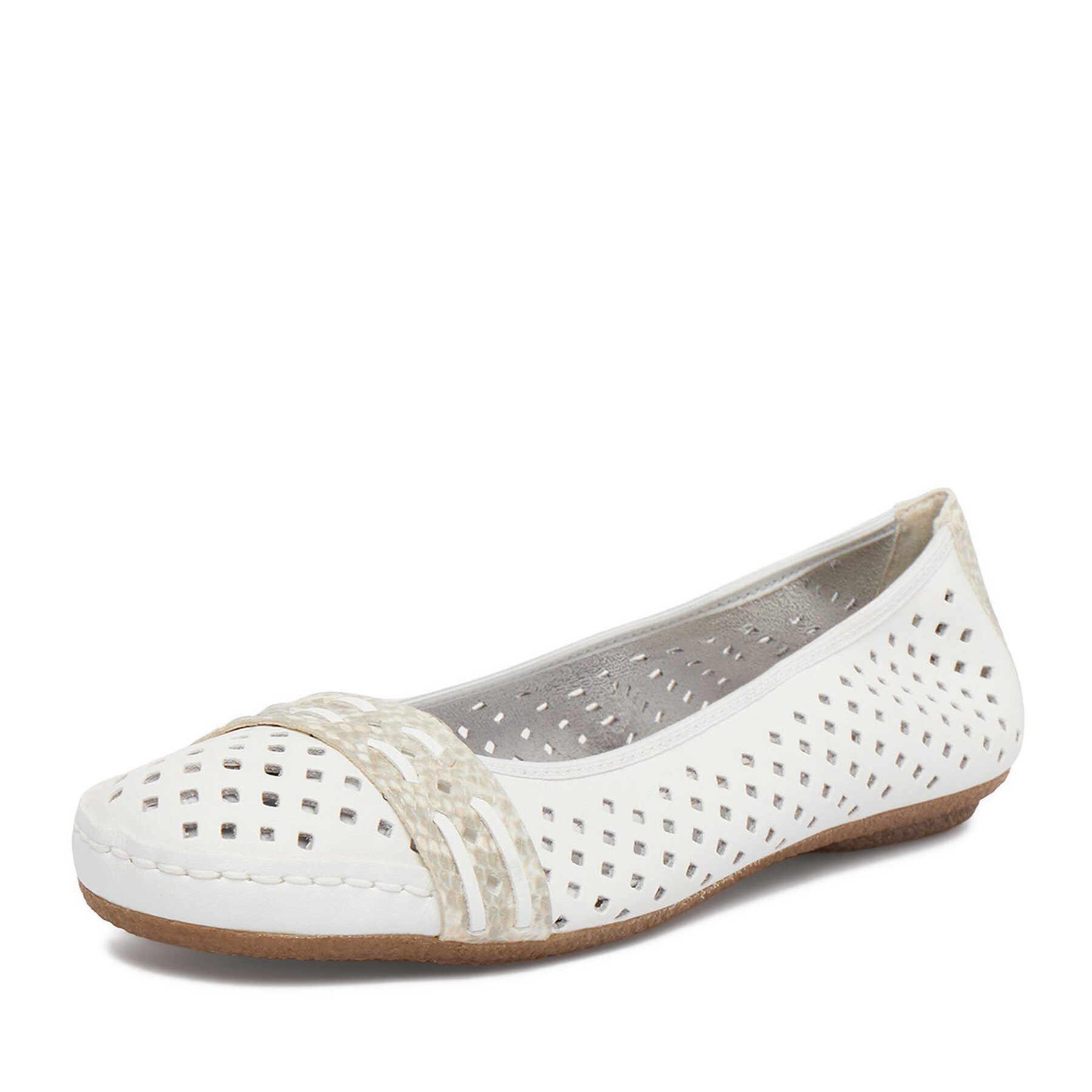 Rieker Rieker Damen-Ballerinas Weiß 41430-81 Ballerina